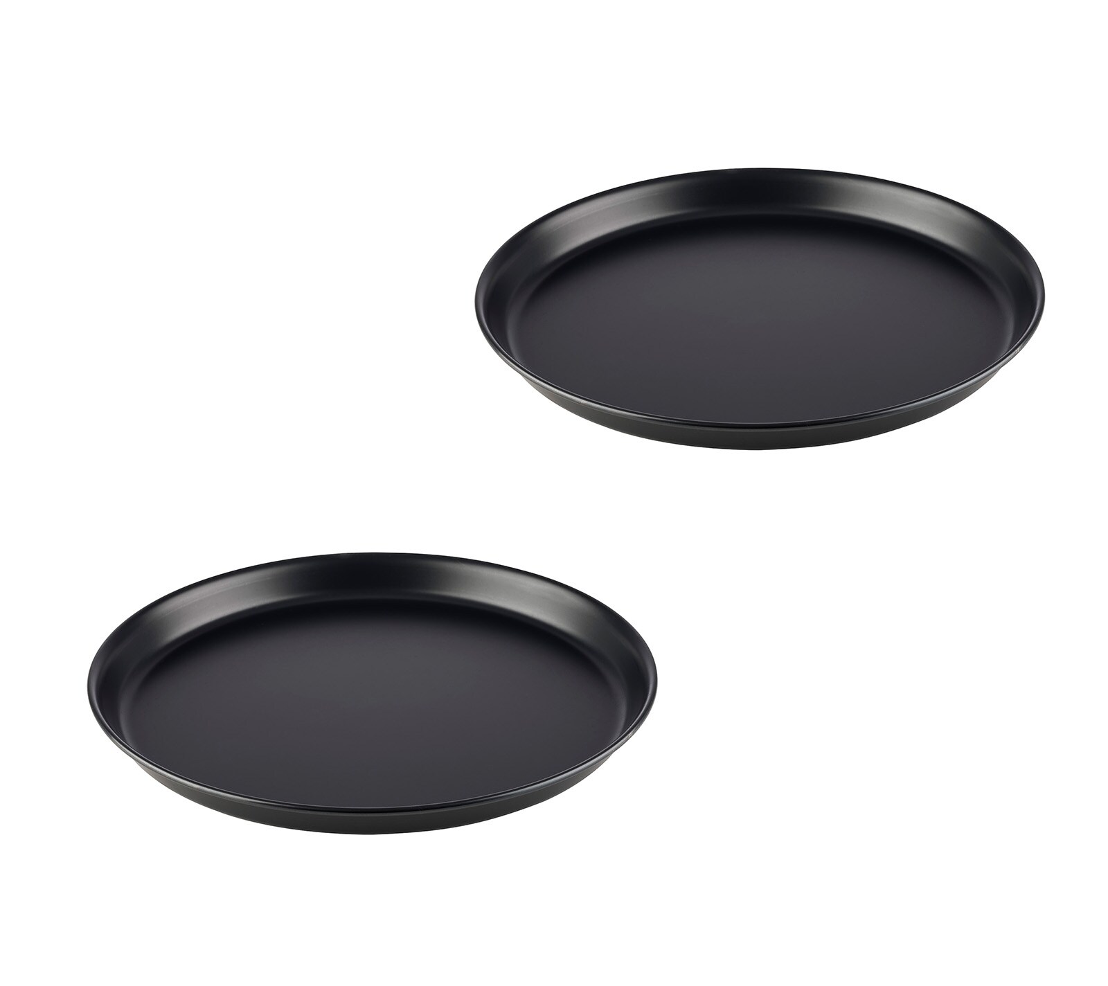 APS Pizzaform rund Ø 32/30,3 x 2,5 cm (2er-Set) - Pizzablech aus Blaublech, nicht beschichtet, lange Lebensdauer, zum professionellen Pizzabacken