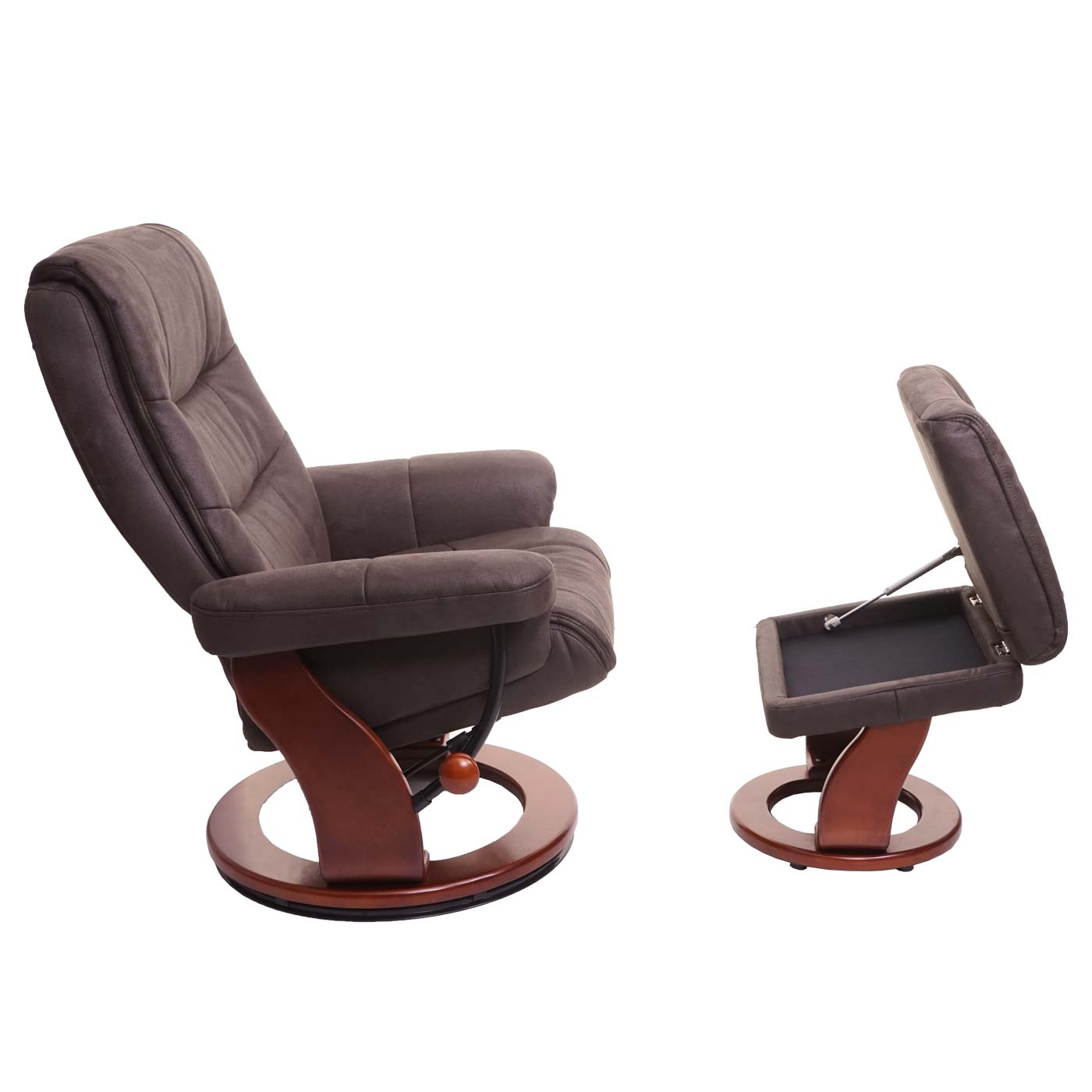 MCA Relaxsessel MCW-J42, Fernsehsessel TV-Sessel Hocker, Stoff 