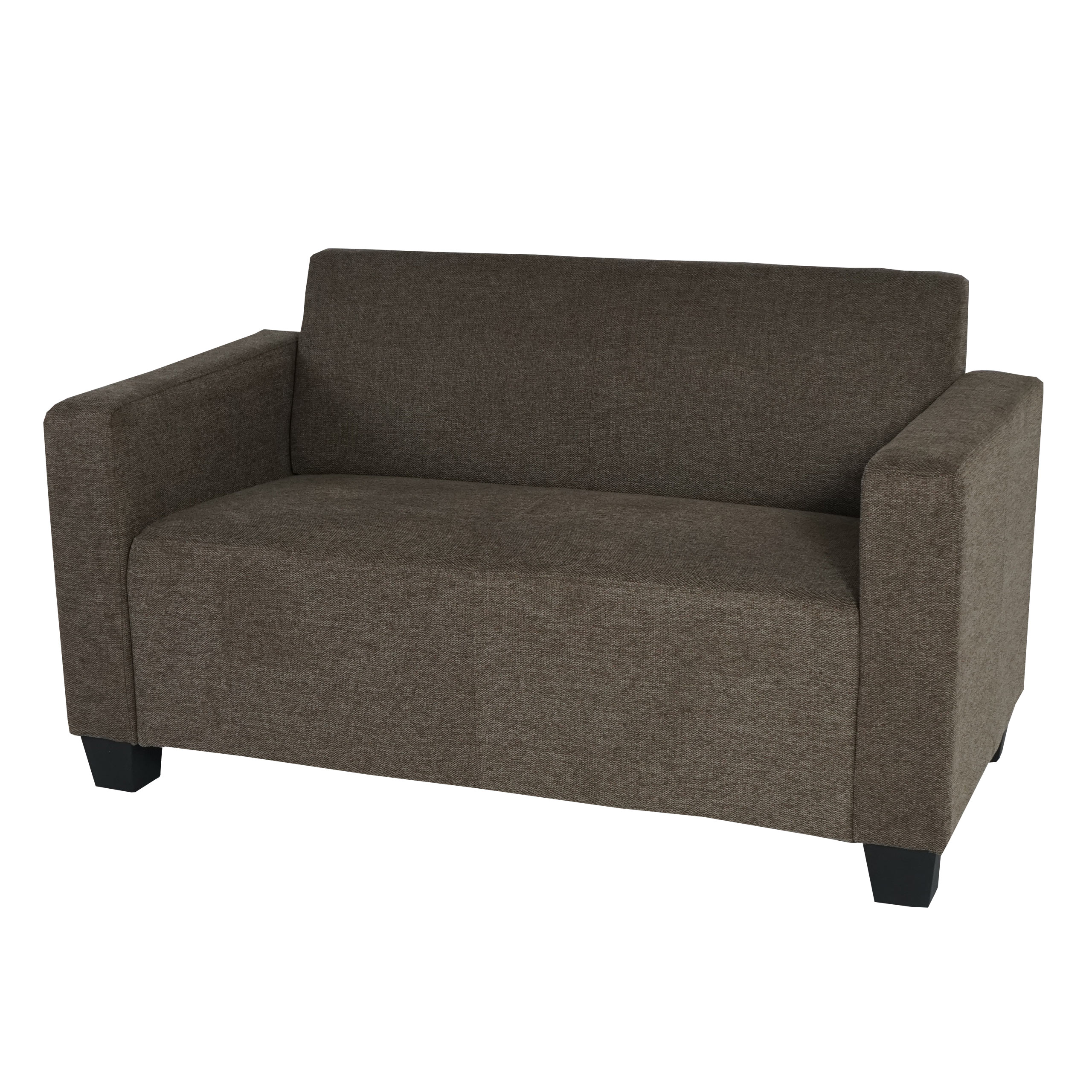 2er Sofa Couch Moncalieri Loungesofa Stoff/Textil ~ braun 