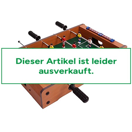 Mini Fußballkicker MCW-J68, Tischspiel Tischkicker inklusive Zubehör, Holz 51x31x10cm 