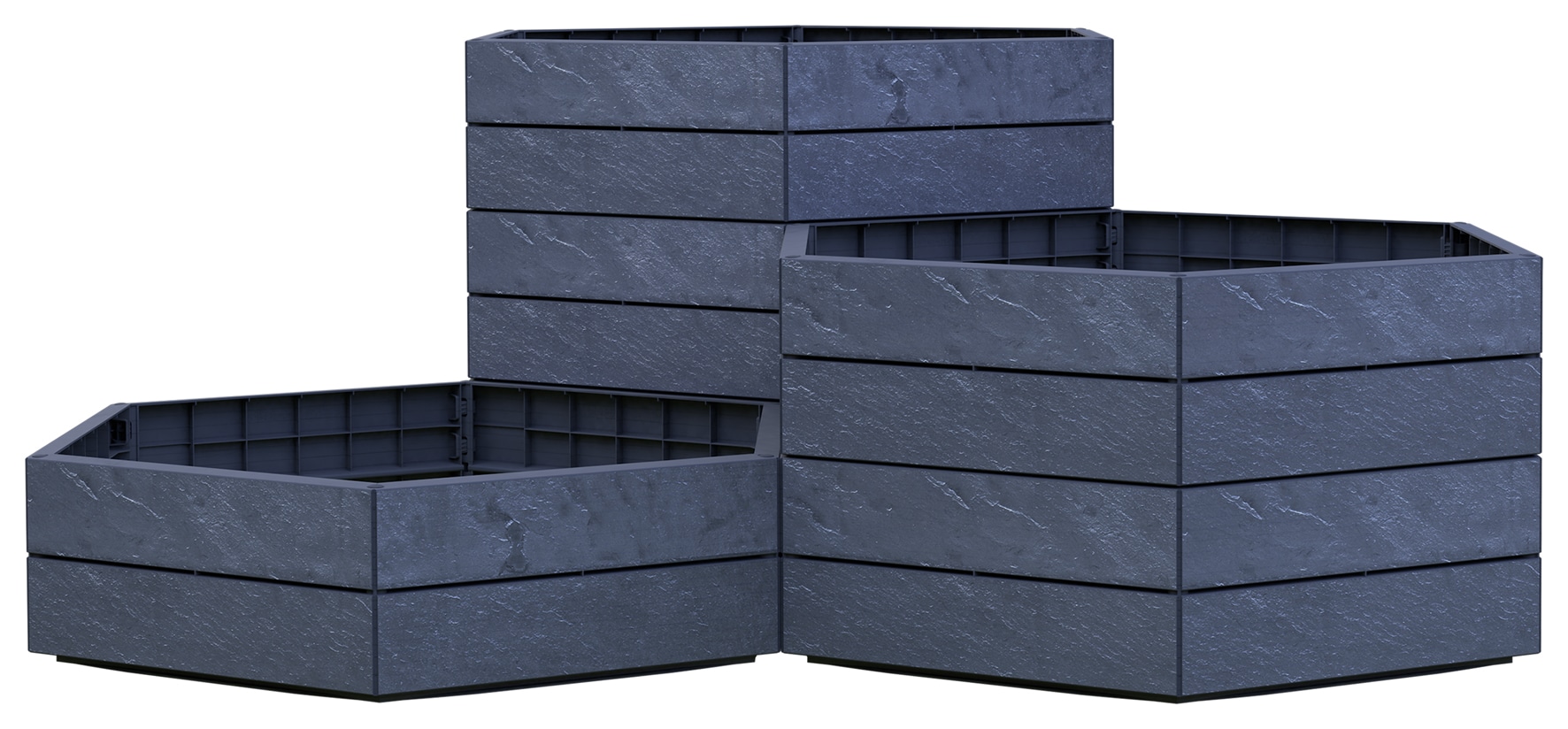 ERGO VARIO 1 Hochbeet - Stone, inkl. FLORA 