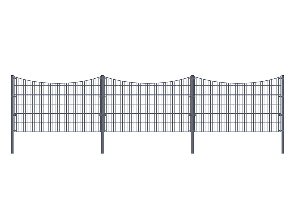 HOME DELUXE Doppelstabmattenzaun anthrazit TAL versch. Ausf&uuml;hrungen 