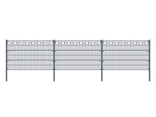 HOME DELUXE Doppelstabmattenzaun anthrazit KREIS versch. Ausführungen 