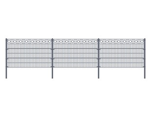 HOME DELUXE Doppelstabmattenzaun anthrazit RAUTE versch. Ausführungen 
