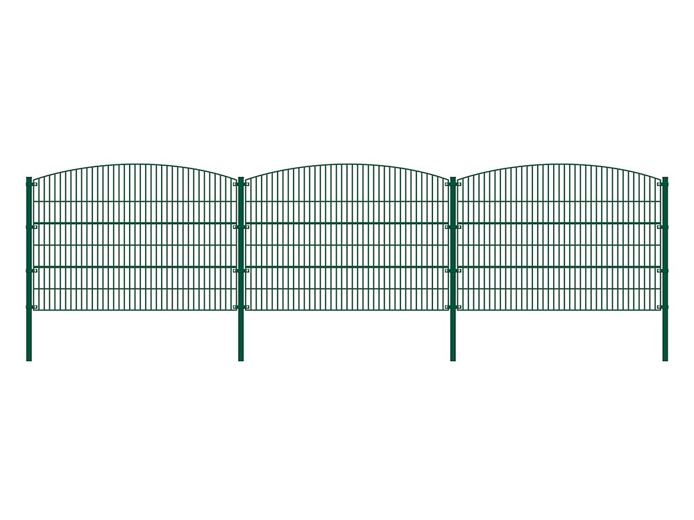 HOME DELUXE Doppelstabmattenzaun gr&uuml;n BERG versch. Ausf&uuml;hrungen 