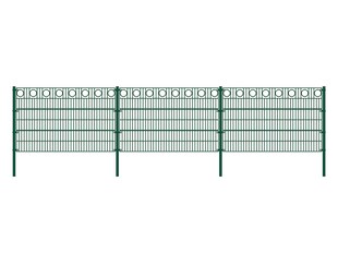 HOME DELUXE Doppelstabmattenzaun grün KREIS versch. Ausführungen 