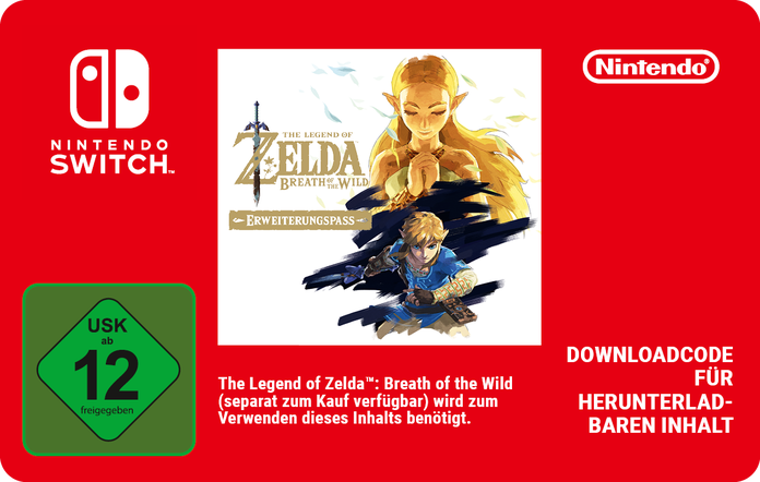 The Legend of Zelda Breath of the Wild: Erweiterungspass 19.99EUR eGift