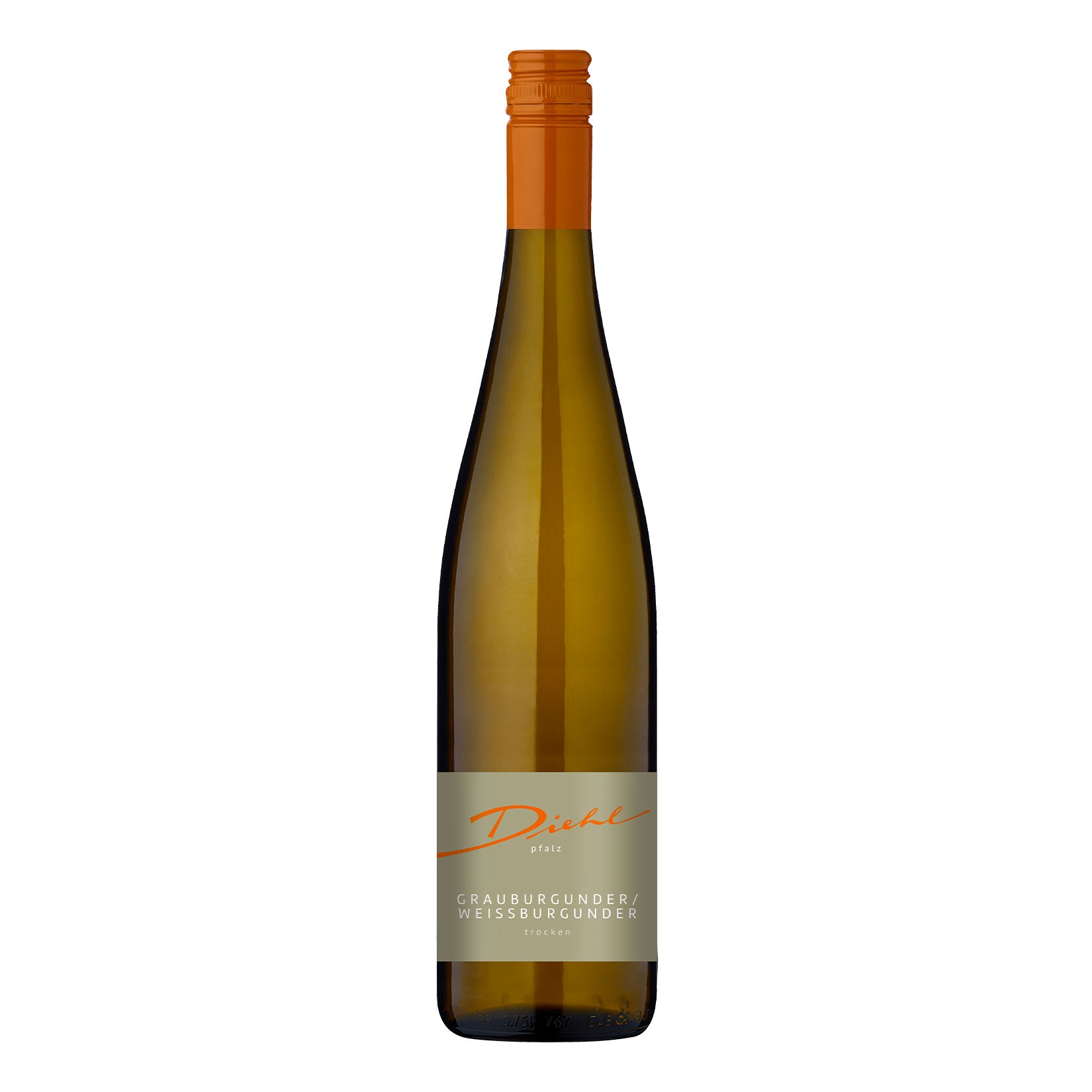 Weingut Diehl Grauburgunder/Weissburgunder Qualit&auml;tswein Pfalz trocken 12,0 % vol 0,75 Liter - Bild 1