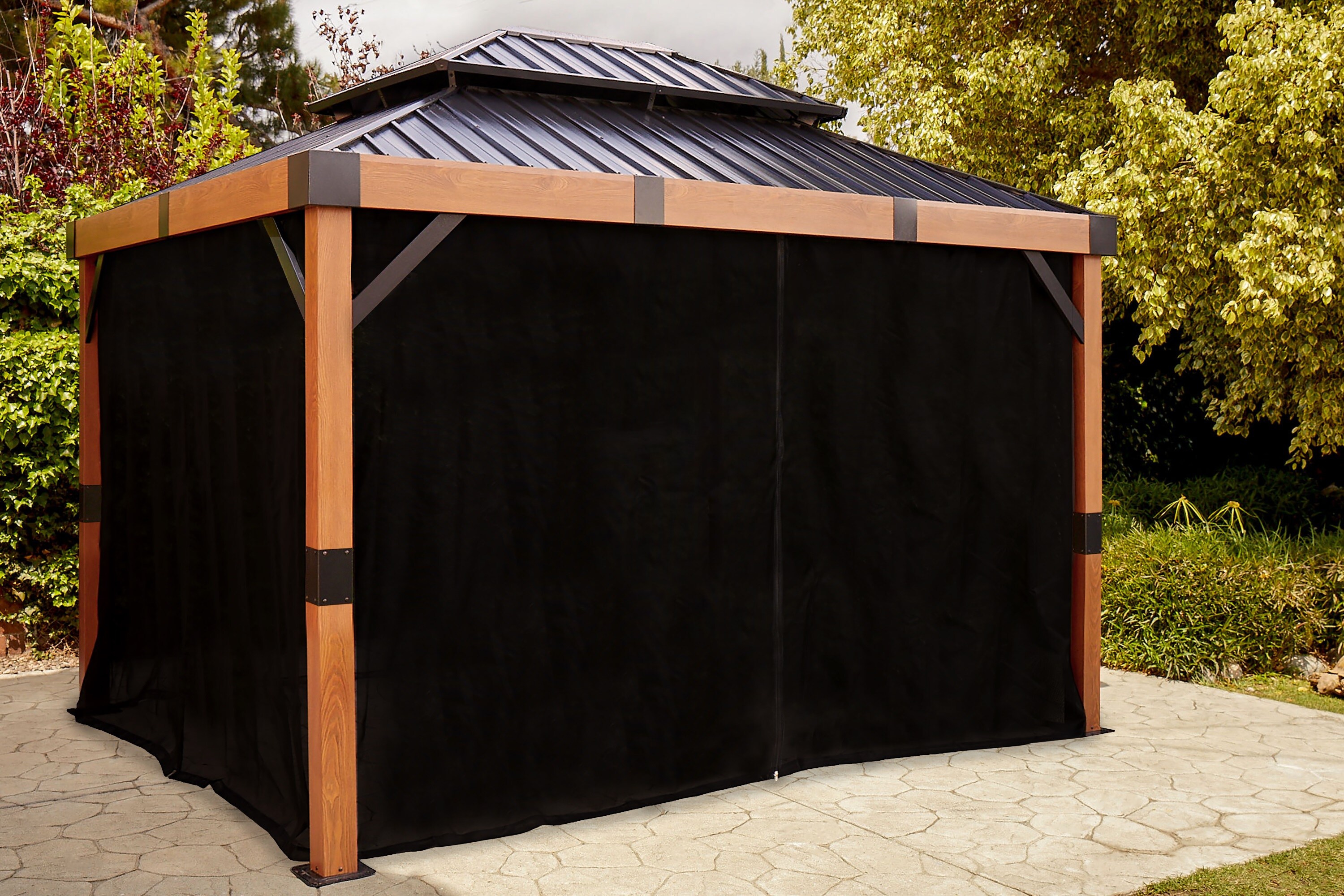 Sojag Pavillon Fontana 10x12 Vorhang-Set 
