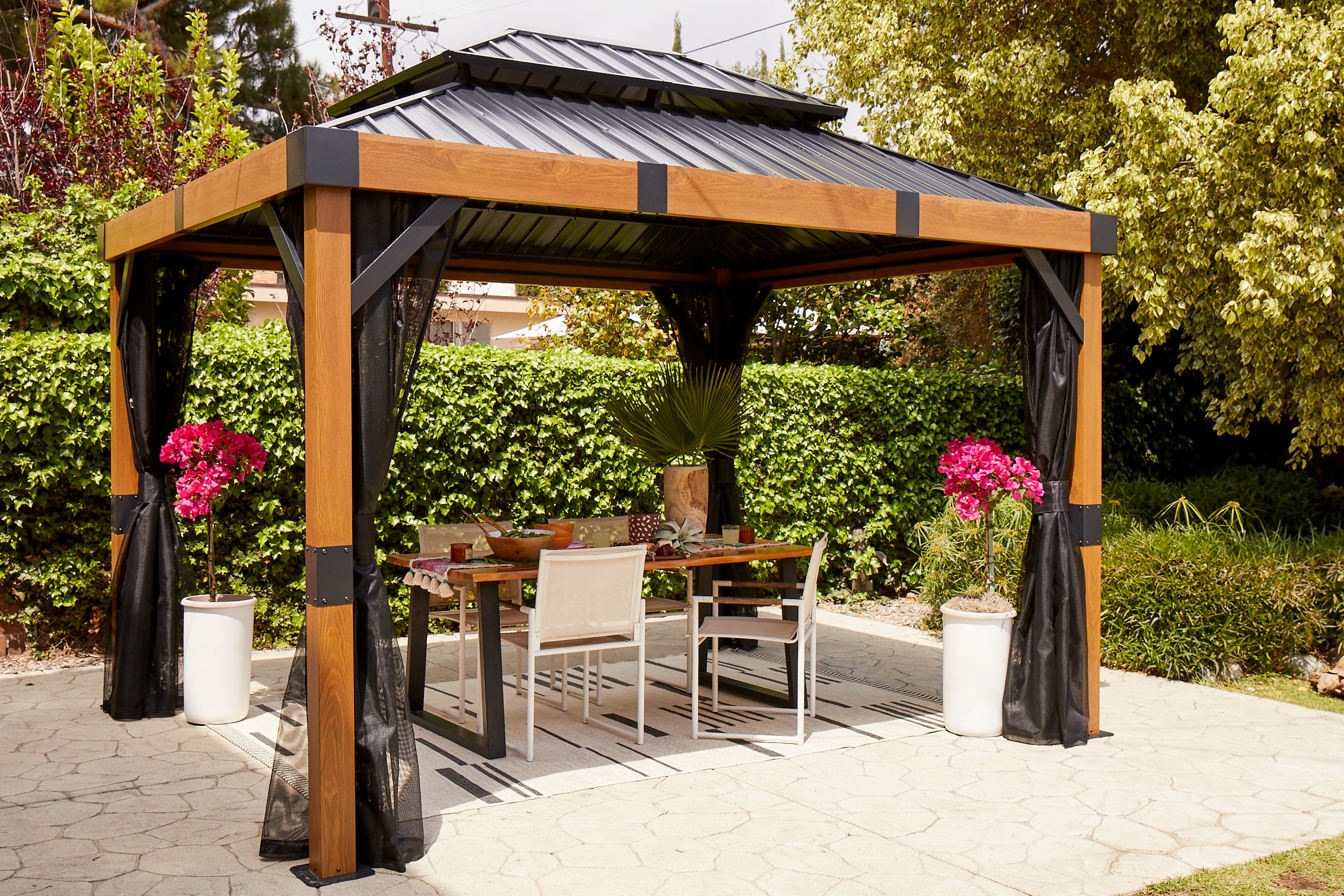 Sojag Aluminium Pavillon Fontana 10x12 inkl. Moskitonetz 