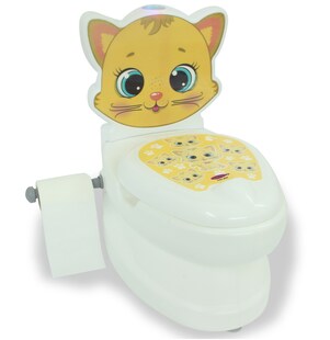 Meine kleine Toilette Katze mit Spülsound und Toilettenpapierhalter 