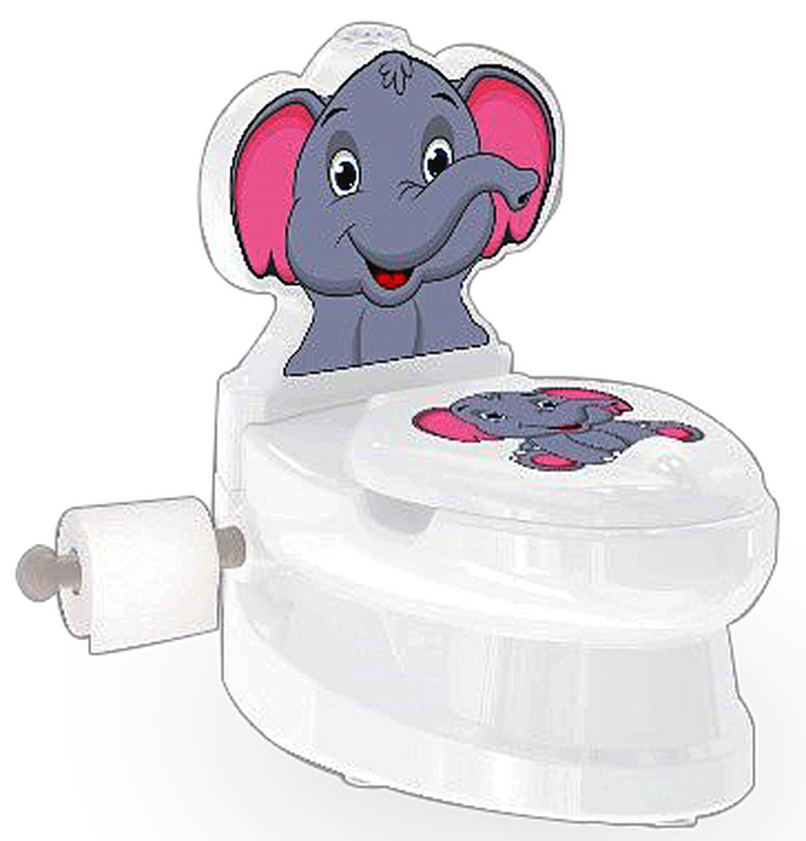 Meine kleine Toilette Elefant mit Spülsound und Toilettenpapierhalter