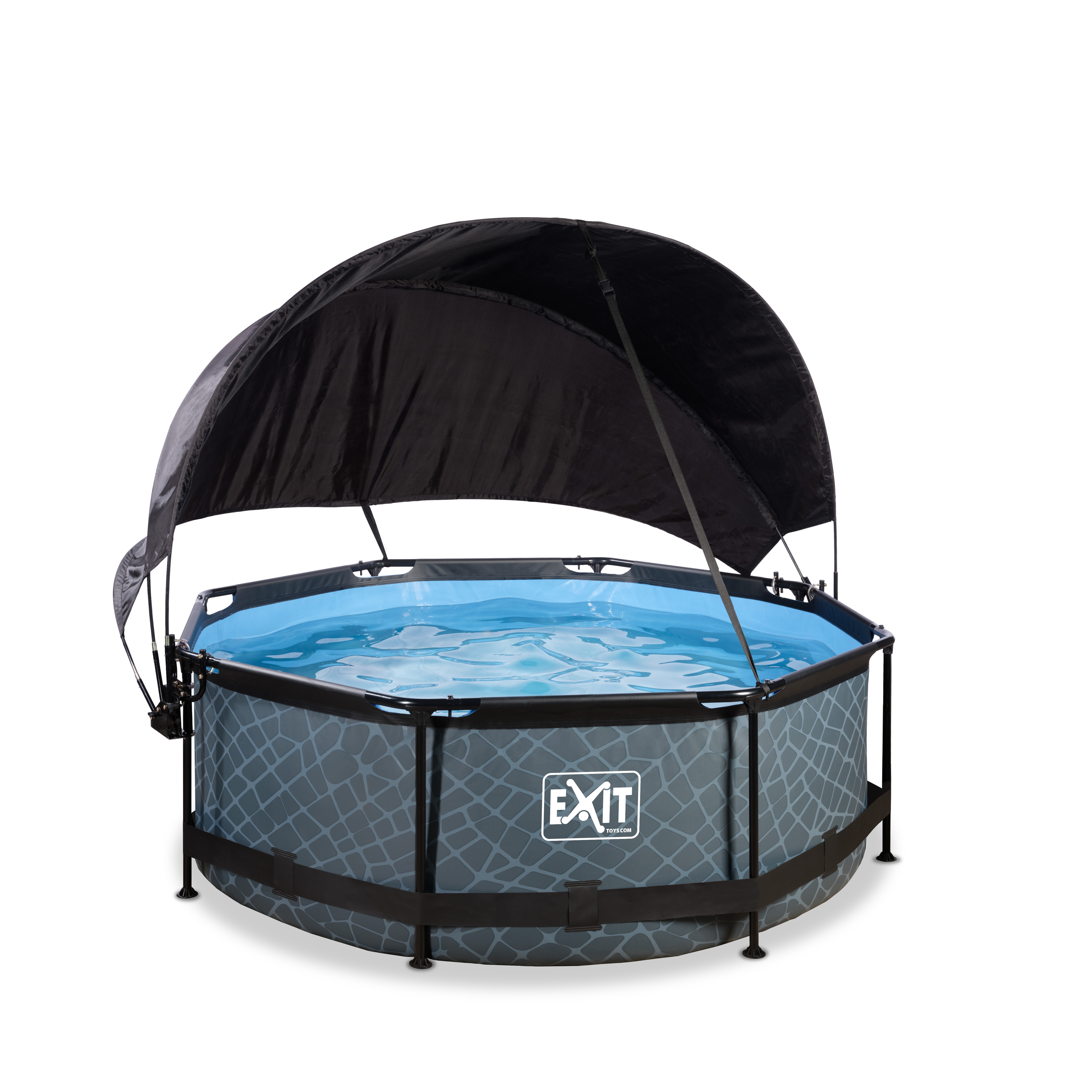 EXIT Frame Pool &oslash;244x76cm mit Filterpumpe und Sonnensegel, versch. Ausf&uuml;hrungen 