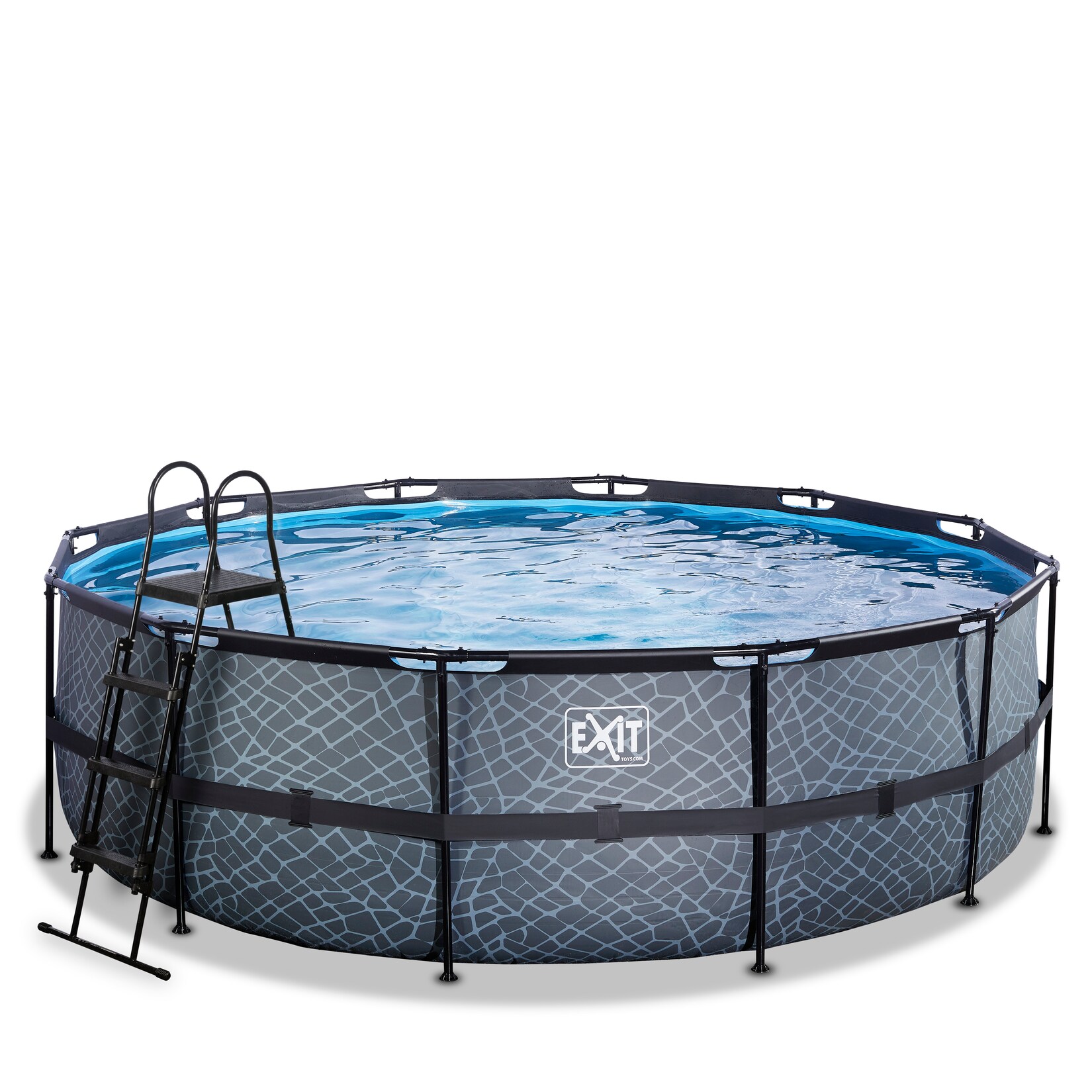 EXIT Frame Pool ø450x122cm mit Sandfilterpumpe - Grau