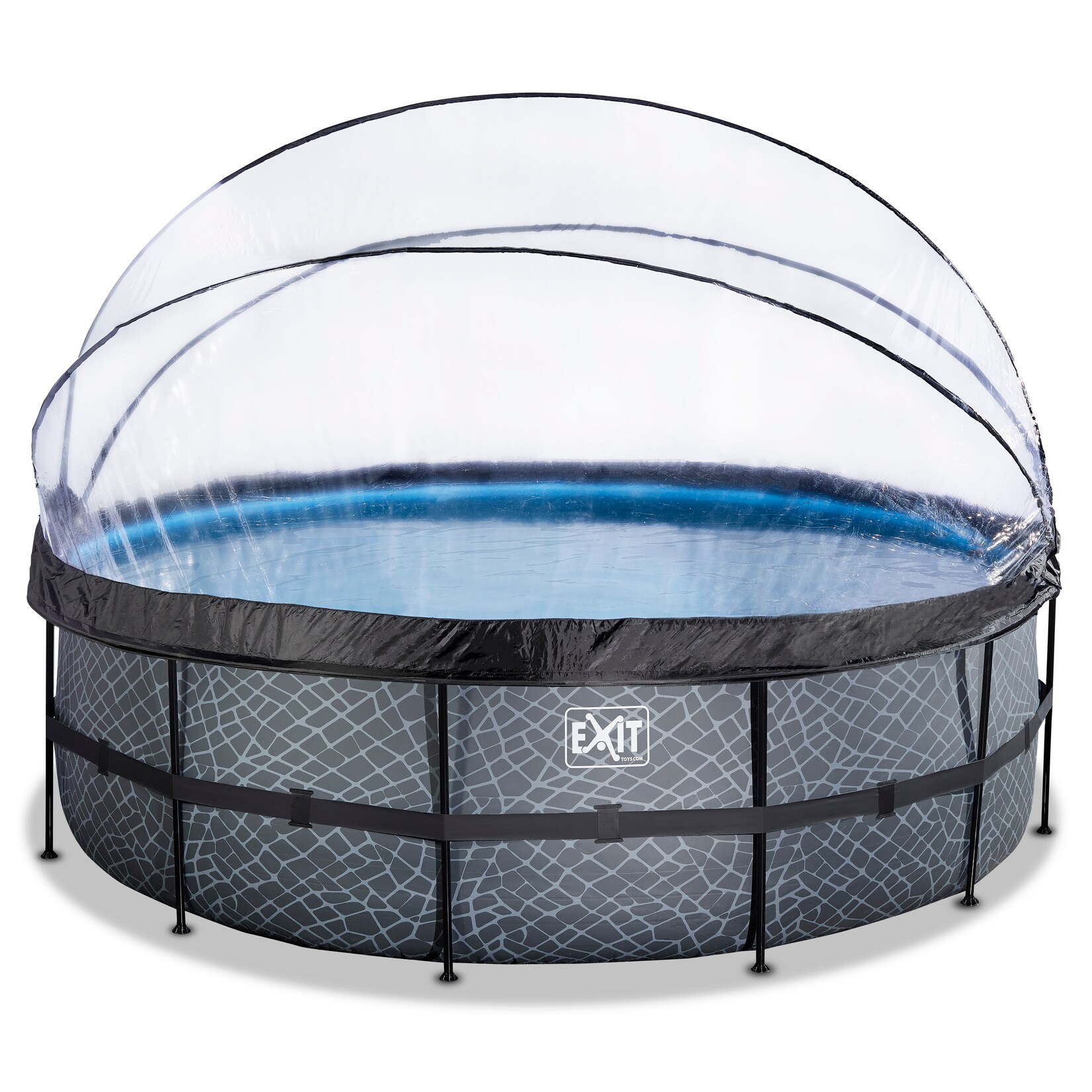 Frame Aufstellpool ø450x122cm mit Sandfilterpumpe, Abdeckung und Wärmepumpe, versch. Ausführungen
