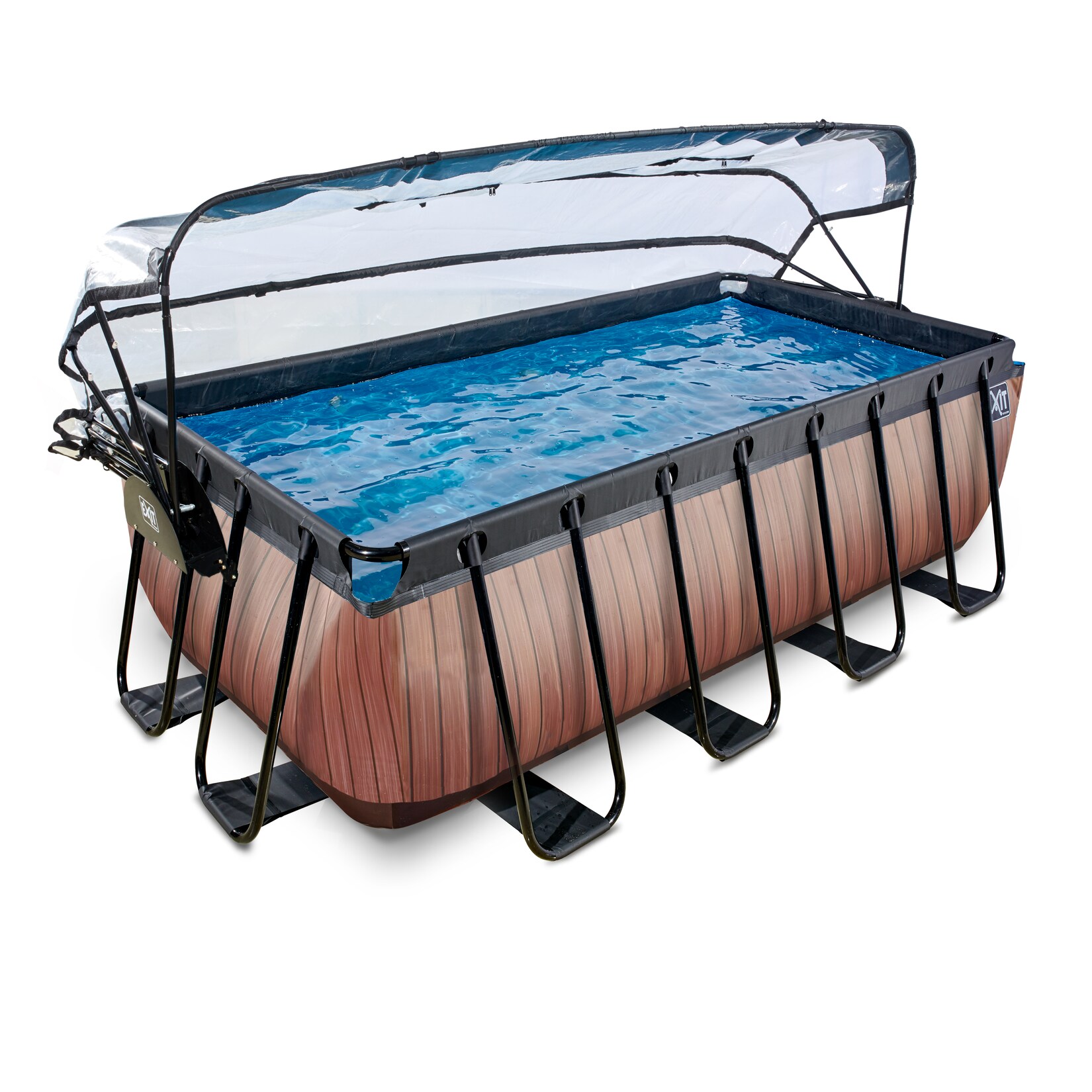 Stone Aufstellpool 400x200x122cm mit Sandfilterpumpe und Abdeckung und Wärmepumpe, versch. Ausführungen