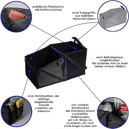 Wumbi Aufbewahrungsbox Blau KfZ Kofferraum Kofferraumtausche Organizer Auto  Tasche bei Marktkauf online bestellen