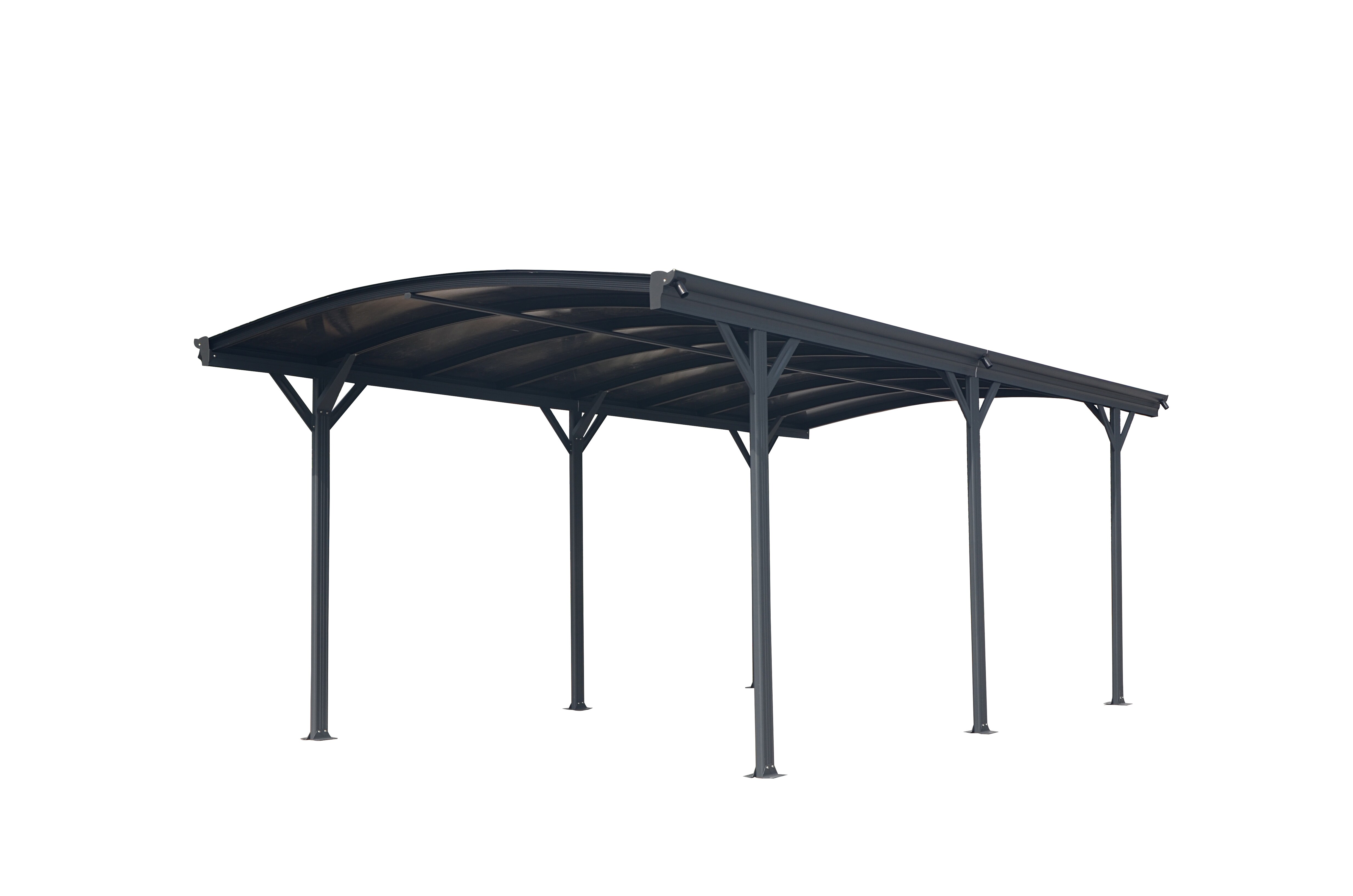 Westmann Aluminium Runddach Carport Stockholm anthrazit 