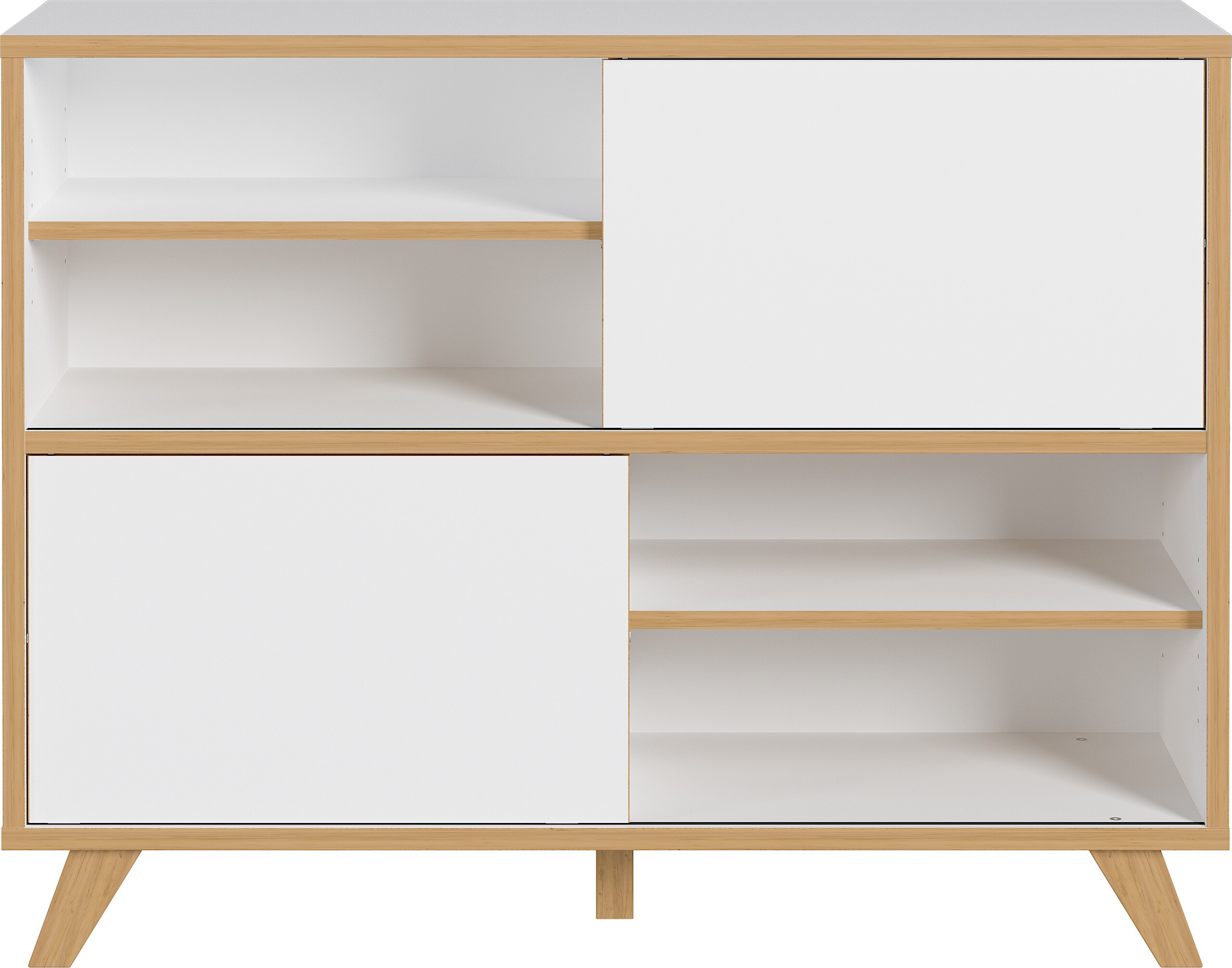 Germania Schiebet&uuml;rregal mit vier F&auml;chern und zwei Schiebet&uuml;ren GW-Helsinki 4170 