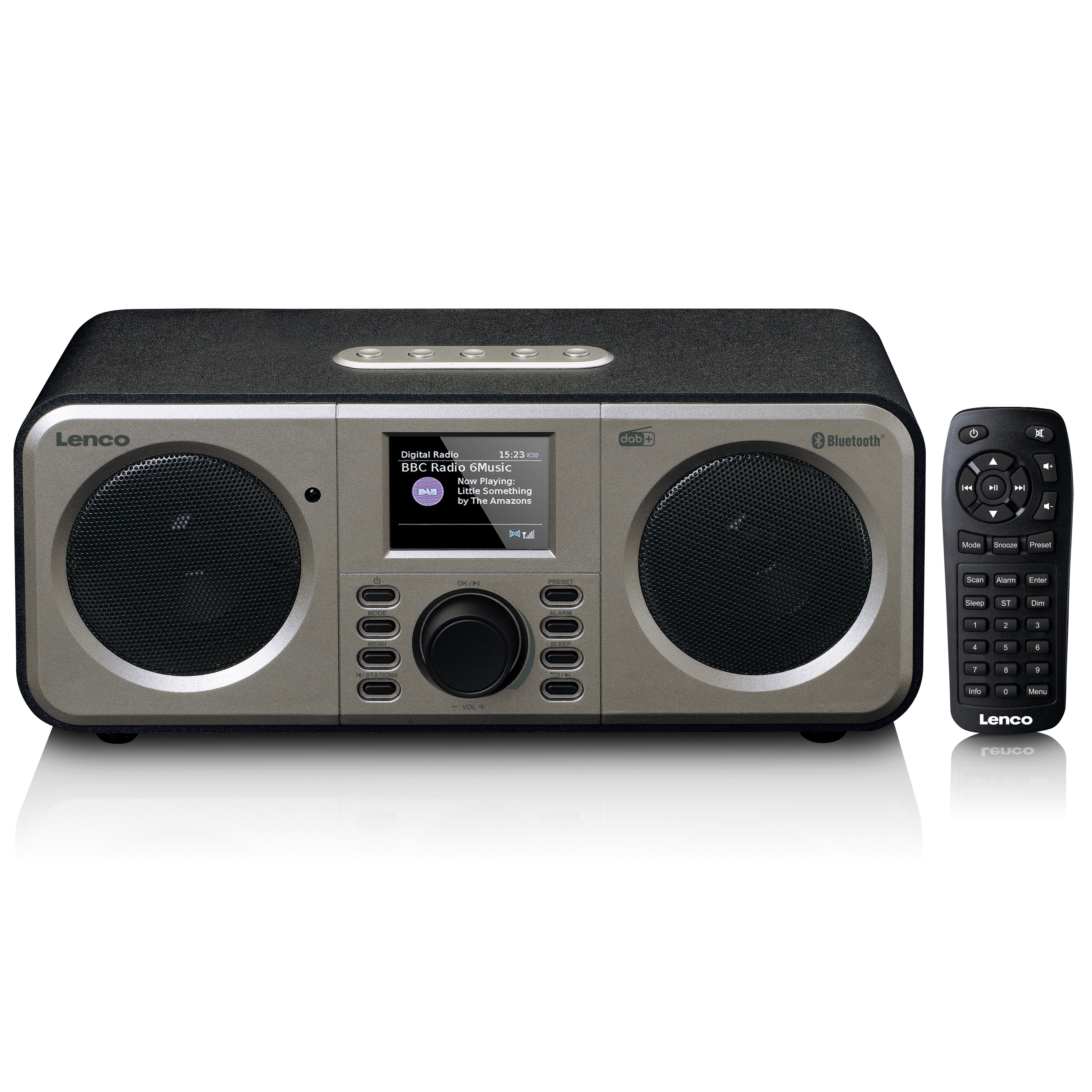 Lenco DAR-030BK - Stereo DAB+ FM-Radio mit Bluetooth - Schwarz 