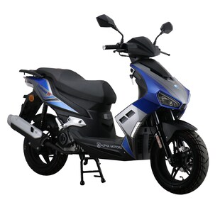 Alpha Motors Mofaroller Mustang FI 50 ccm 25 kmh EURO 5 blau-grau 