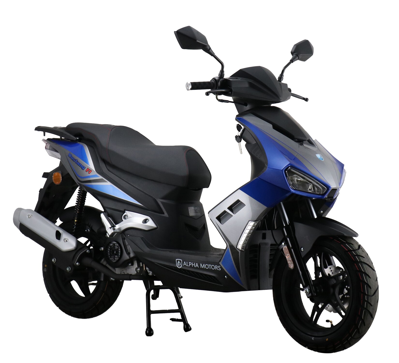 Motorroller Mustang FI 50 ccm 45 kmh EURO 5 blau-grau