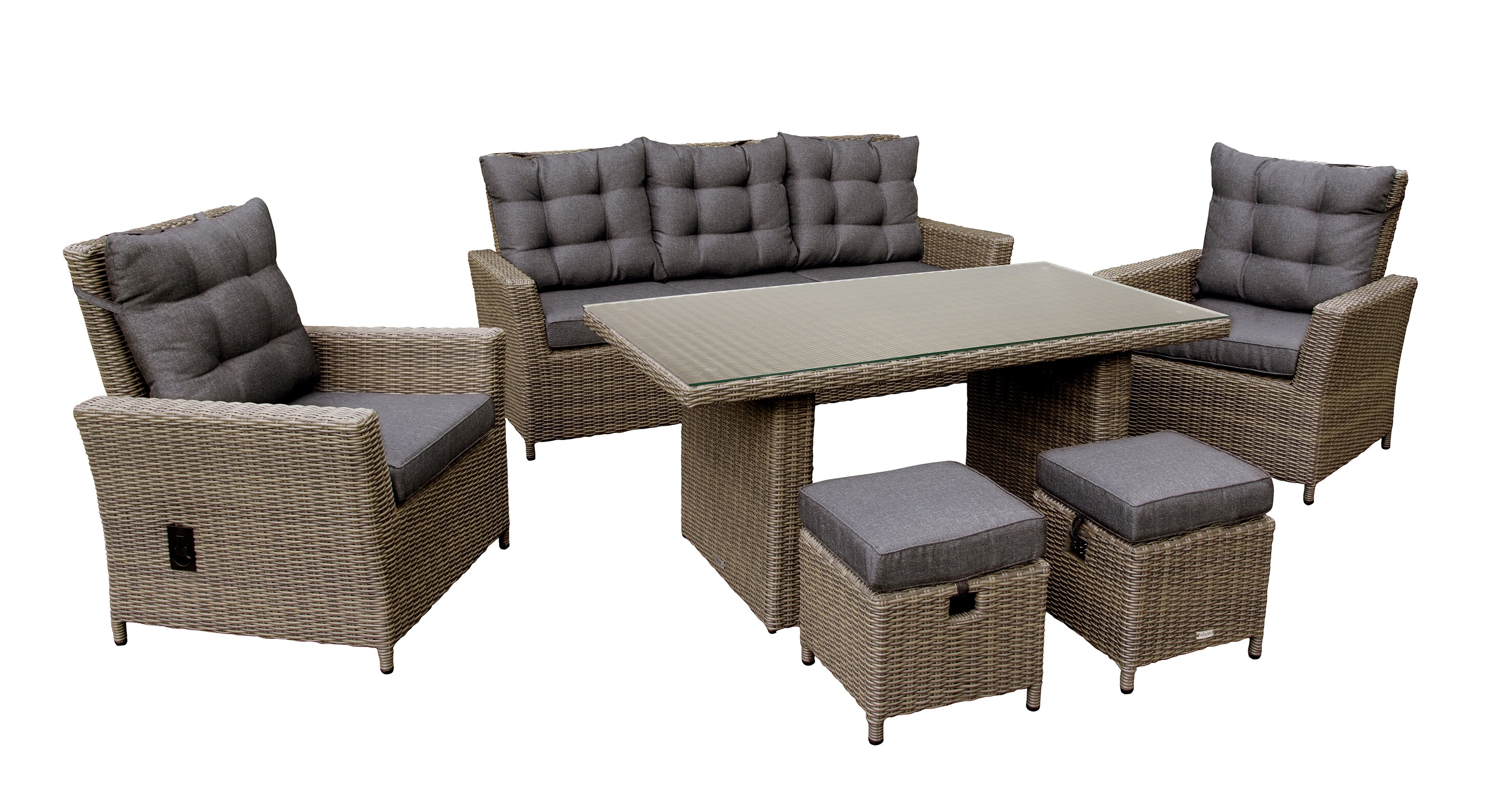 bellavista - Home & Garden&reg; Luxus Dining Lounge "Asti" Braun 