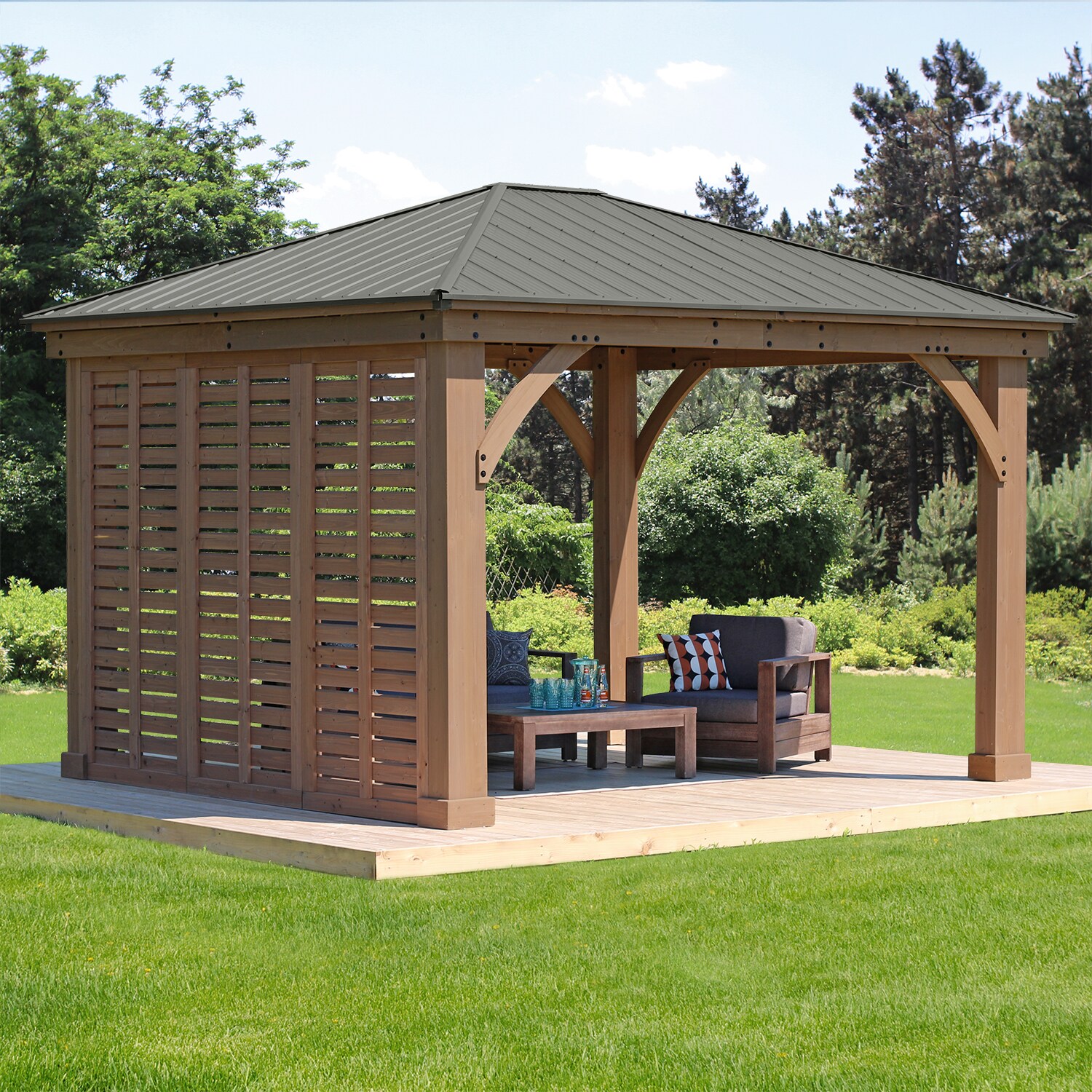 Westmann Paroi latérale en bois pour pavillon Devon Nature 8x298x232 cm