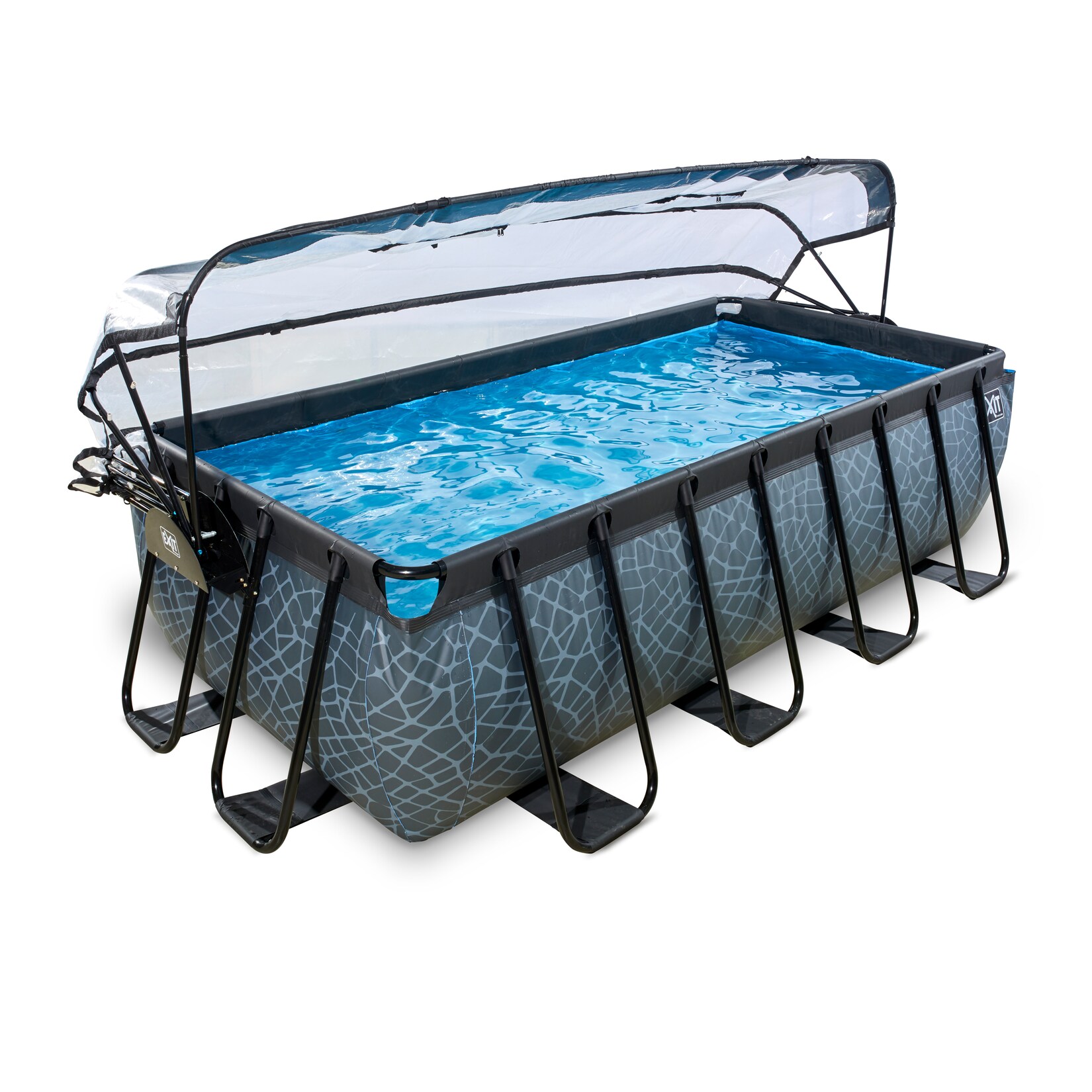 Frame Pool 400x200x100cm mit Sandfilterpumpe und Abdeckung, versch. Ausführungen