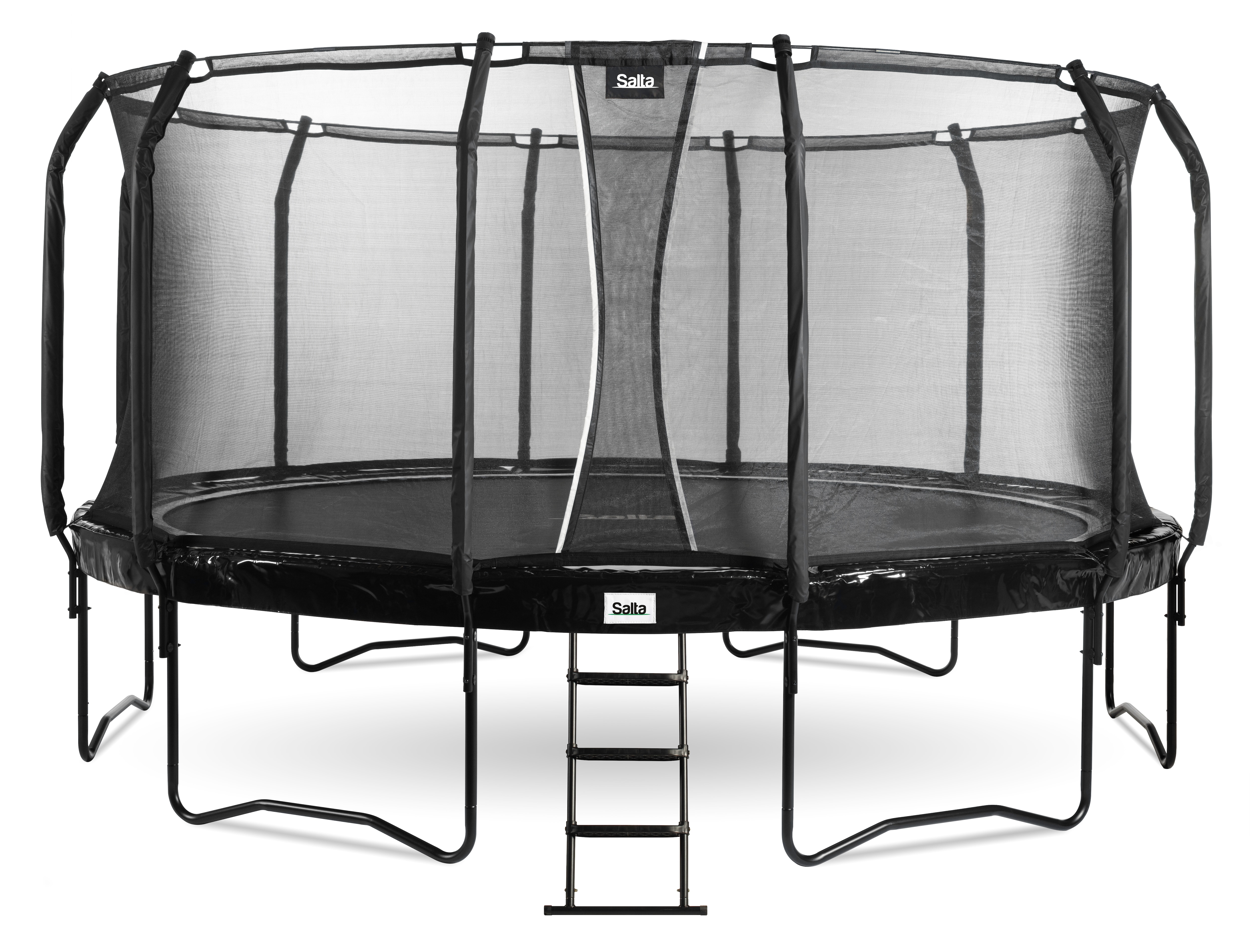 SALTA First Class Trampoline &Oslash; ca. 427 cm rund schwarz - versch. Ausf&uuml;hrungen 