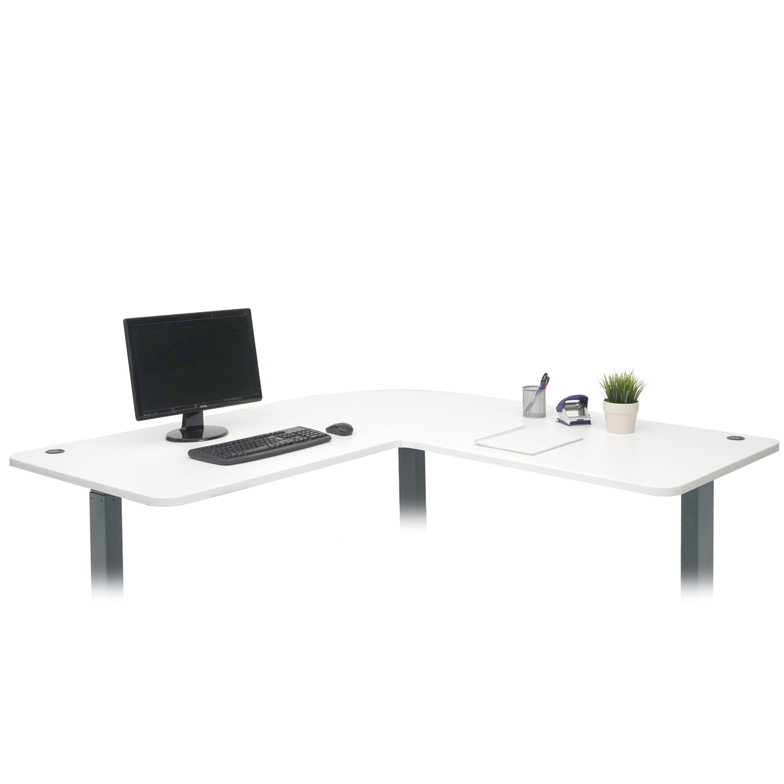 Tischplatte MCW-D40 f&uuml;r Eck-Schreibtisch, Schreibtischplatte, 90&deg; MVG-zertifiziert ~ wei&szlig; 