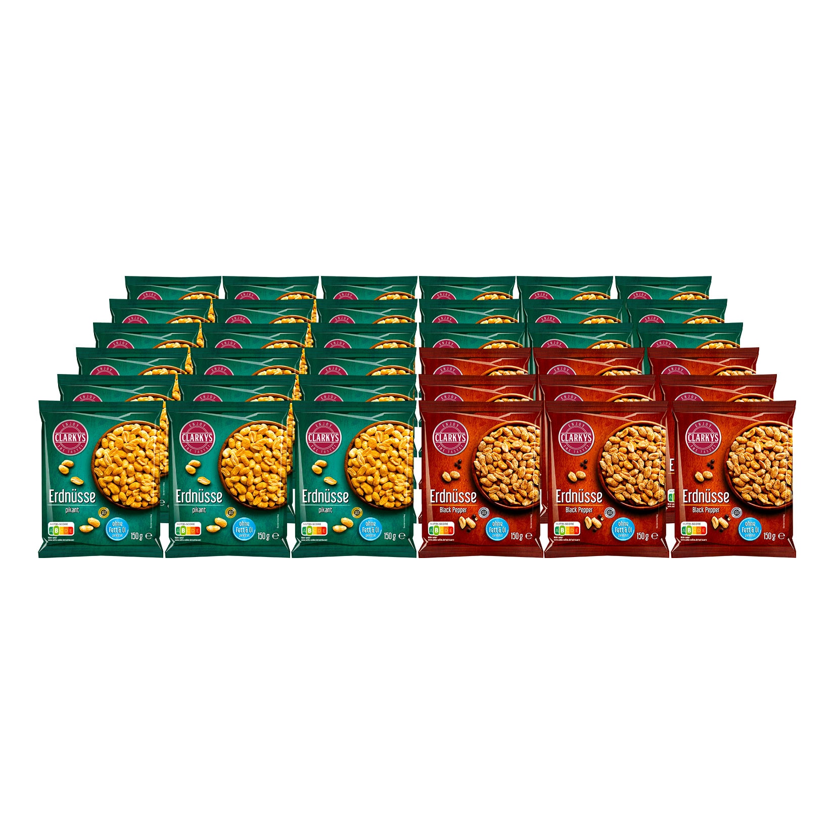 Clarkys Erdn&uuml;sse gew&uuml;rzt 150g, verschiedene Sorten, 36er Pack - Bild 1