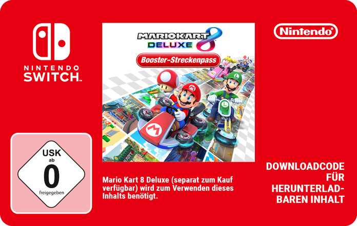 Mario Kart 8 Deluxe Booster-Streckenpass Guthabenkarte 