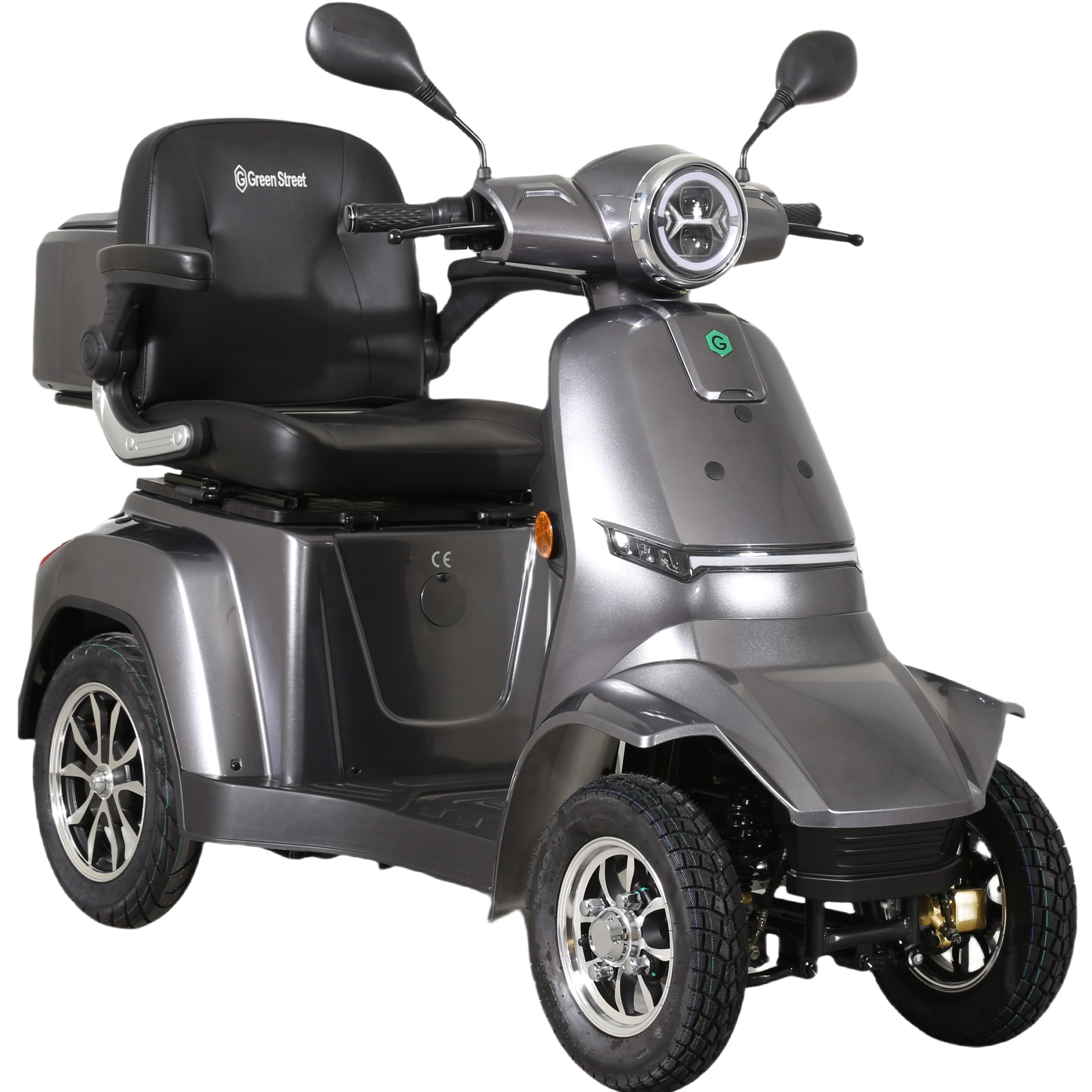 GreenStreet Elektromobil E-Mover Deluxe 1000 W 20 km/h dunkelgrau inkl. Topcase 