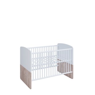 nonjoo. Babyzimmer Hanna Babybett 70 x 140 cm, Liegehöhe verstellbar, 3 Schlupfsprossen 