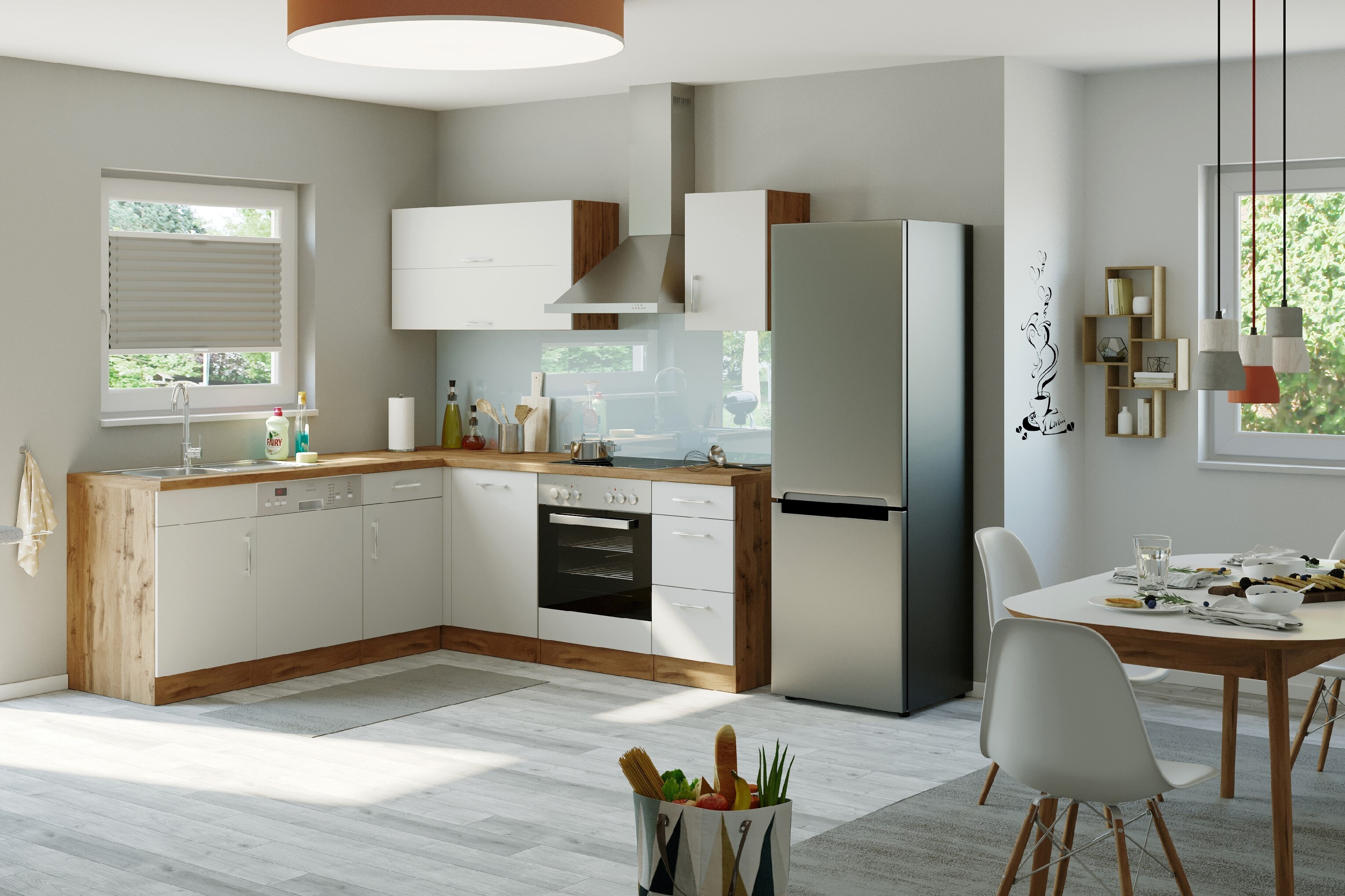 HELD Winkelk&uuml;che 210x210cm, Klappenh&auml;nger, ohne Einbauger&auml;te, versch. Farben 