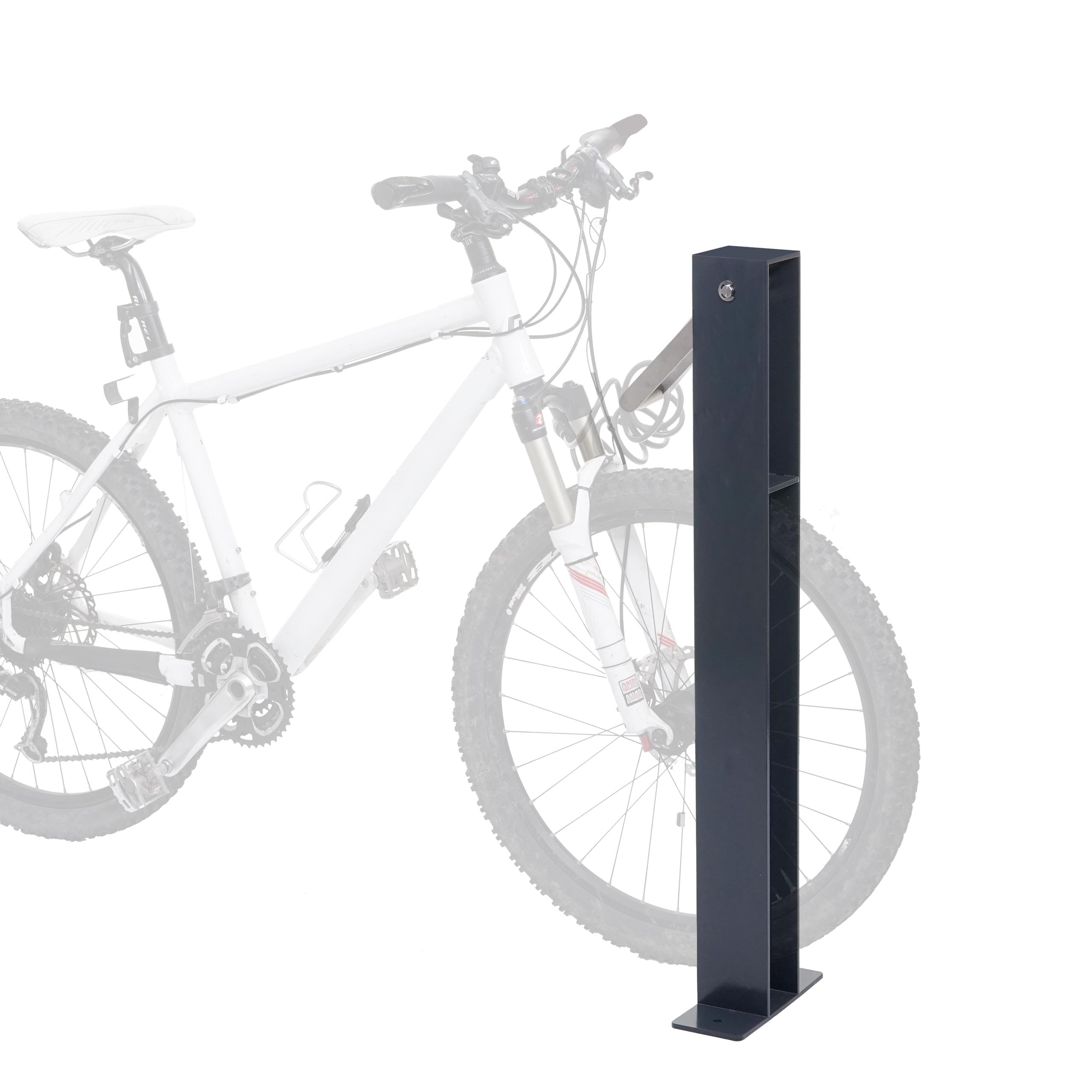 Fahrradb&uuml;gel MCW-G20, Fahrradst&auml;nder Anlehnb&uuml;gel, verzinkter Stahl Outdoor-pulverbeschichtet 96x24x10cm ~ anthrazit 