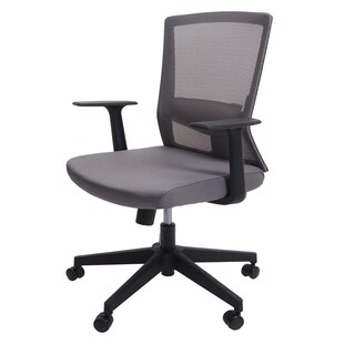 Bürostuhl MCW-J90, Schreibtischstuhl, ergonomische S-förmige Rückenlehne, verstellbare Taillenstütze ~ grau 