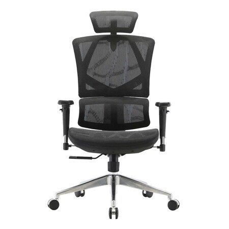Bürostuhl MCW-J89, Schreibtischstuhl ergonomisch, Lordosenstütze hohe  Rückenlehne 3D-Armlehnen ~ Mesh schwarz bei Marktkauf online bestellen
