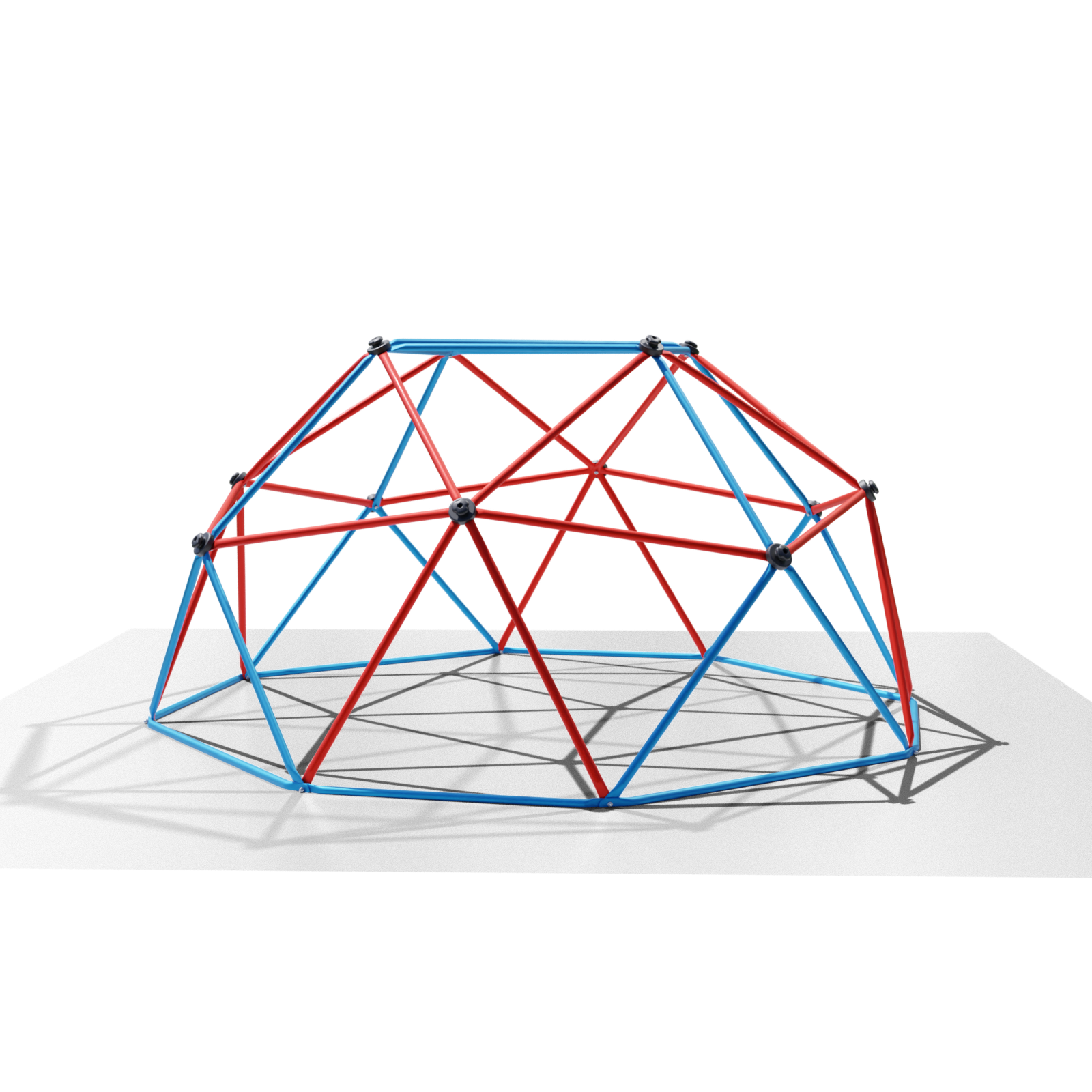 Kletterger&uuml;st 244x244x120cm DomeClimber Kinder Kletterkuppel Geodome 8FT - blau/rot 