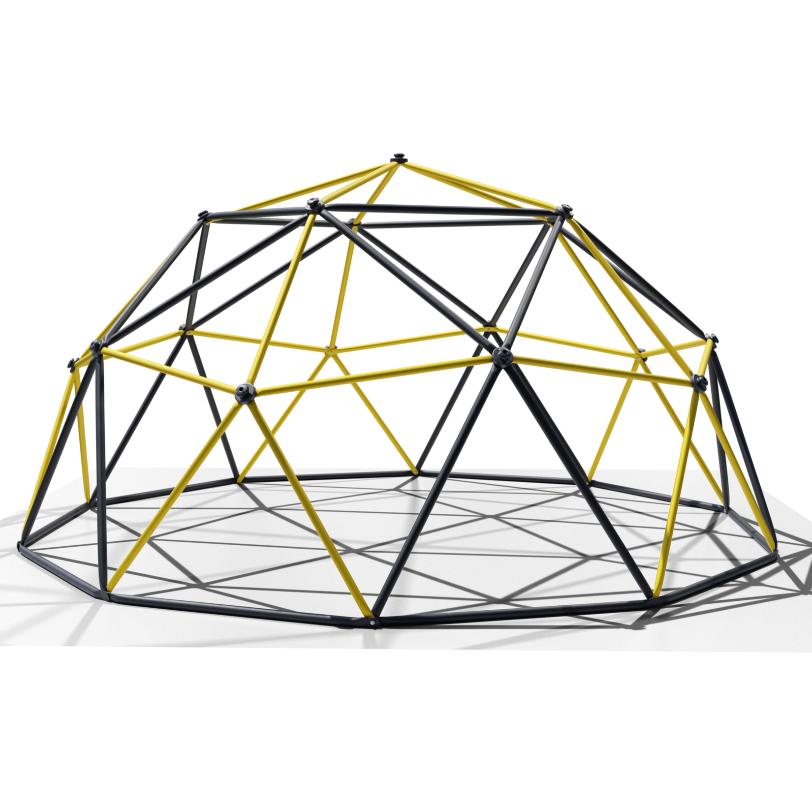 Klettergerüst 305x305x155cm DomeClimber Kinder Kletterkuppel Geodome 10FT - anthrazit/gelb