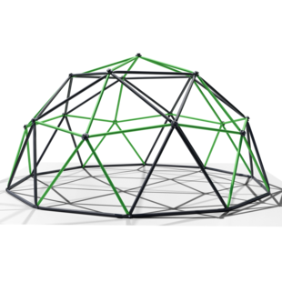 Klettergerüst 305x305x155cm DomeClimber Kinder Kletterkuppel Geodome 10FT - anthrazit/grün 