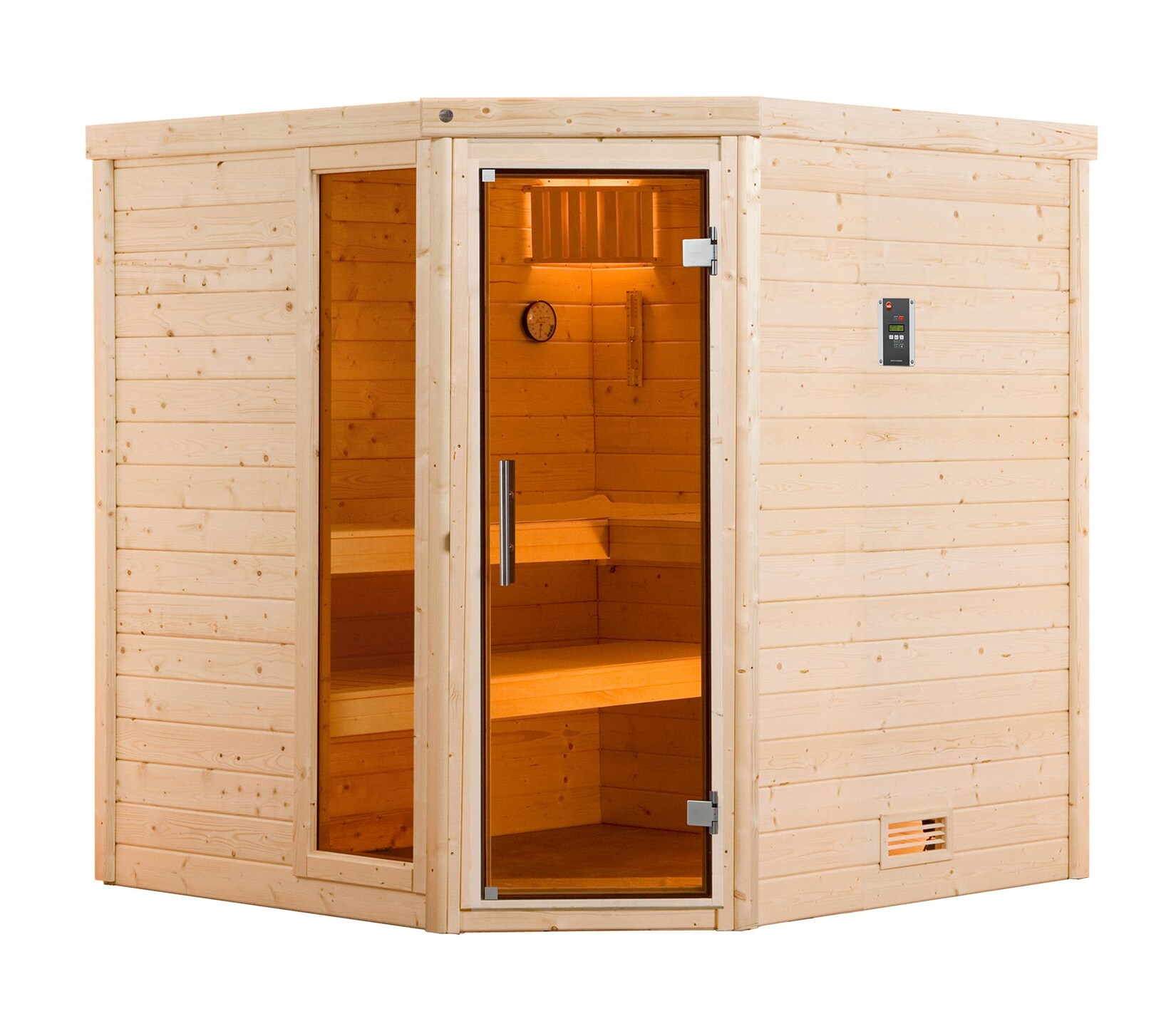 weka Sauna "Turku" Set, 7,5 kW-Ofen mit digitaler Steuerung