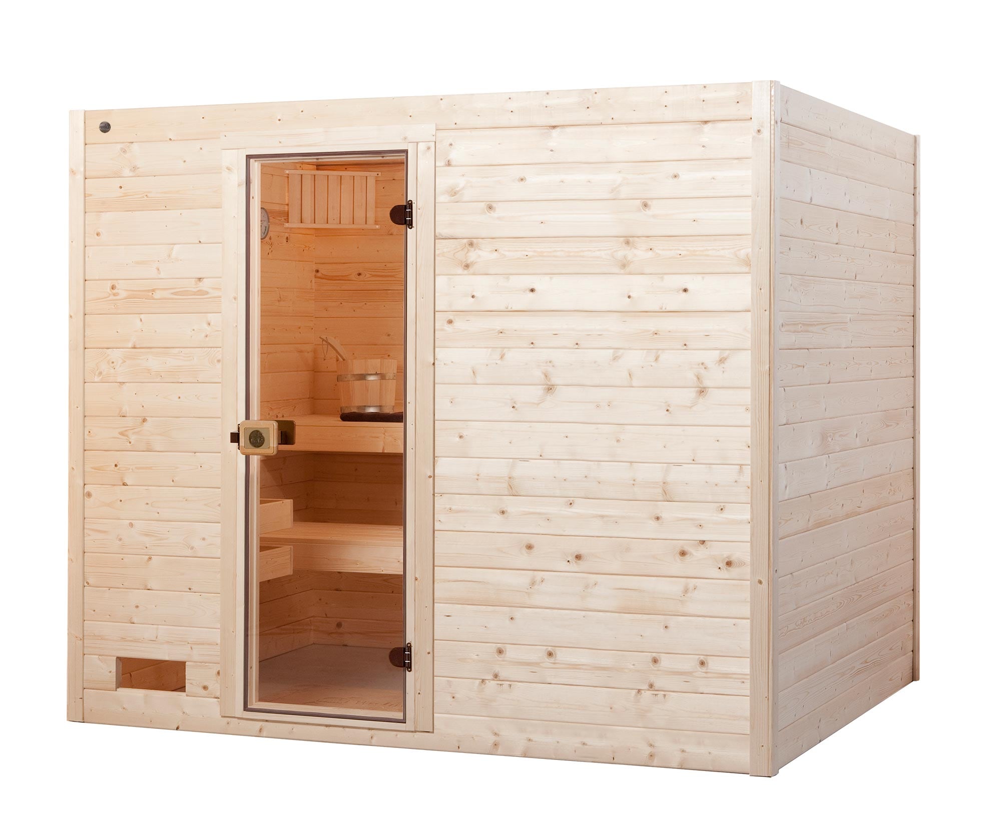 weka Massivholz-Sauna VALIDA  Gr. 4 Sparset 9,0 kW K inkl. integrierter Steuerung, Glast&uuml;r 