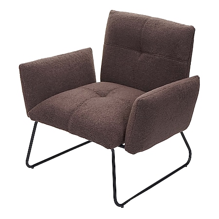 Lounge-Sessel MCW-K34, Cocktailsessel Sessel, Bouclé Stoff/Textil ~ braun  bei Marktkauf online bestellen