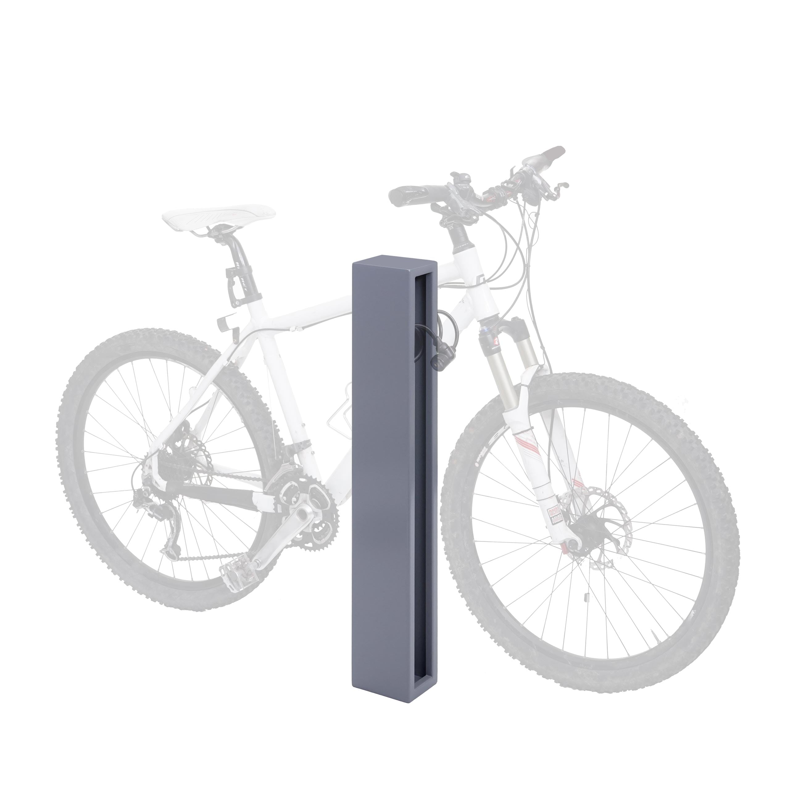 Fahrradb&uuml;gel MCW-J80, Fahrradst&auml;nder Anlehnb&uuml;gel, verzinkter Stahl Outdoor-pulverbeschichtet 87x10x13cm ~ grau 