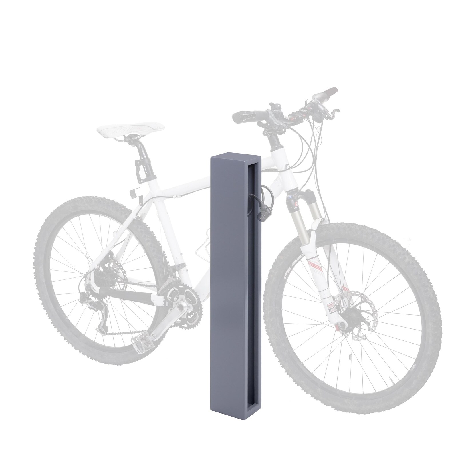 Fahrradbügel MCW-J80, Fahrradständer Anlehnbügel, verzinkter Stahl Outdoor-pulverbeschichtet 87x10x13cm ~ grau