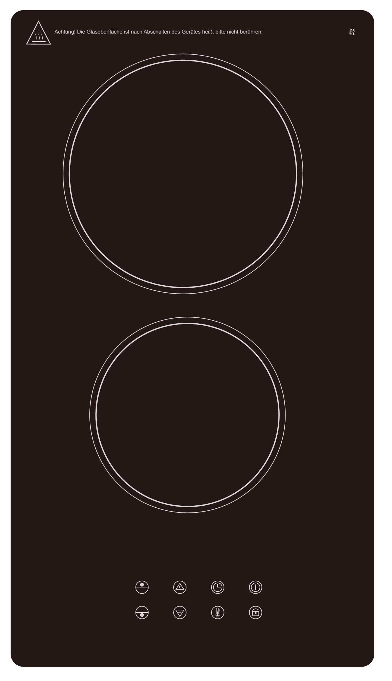 PKM Glaskeramik-Doppelkochplatte EB-DCF-2X 