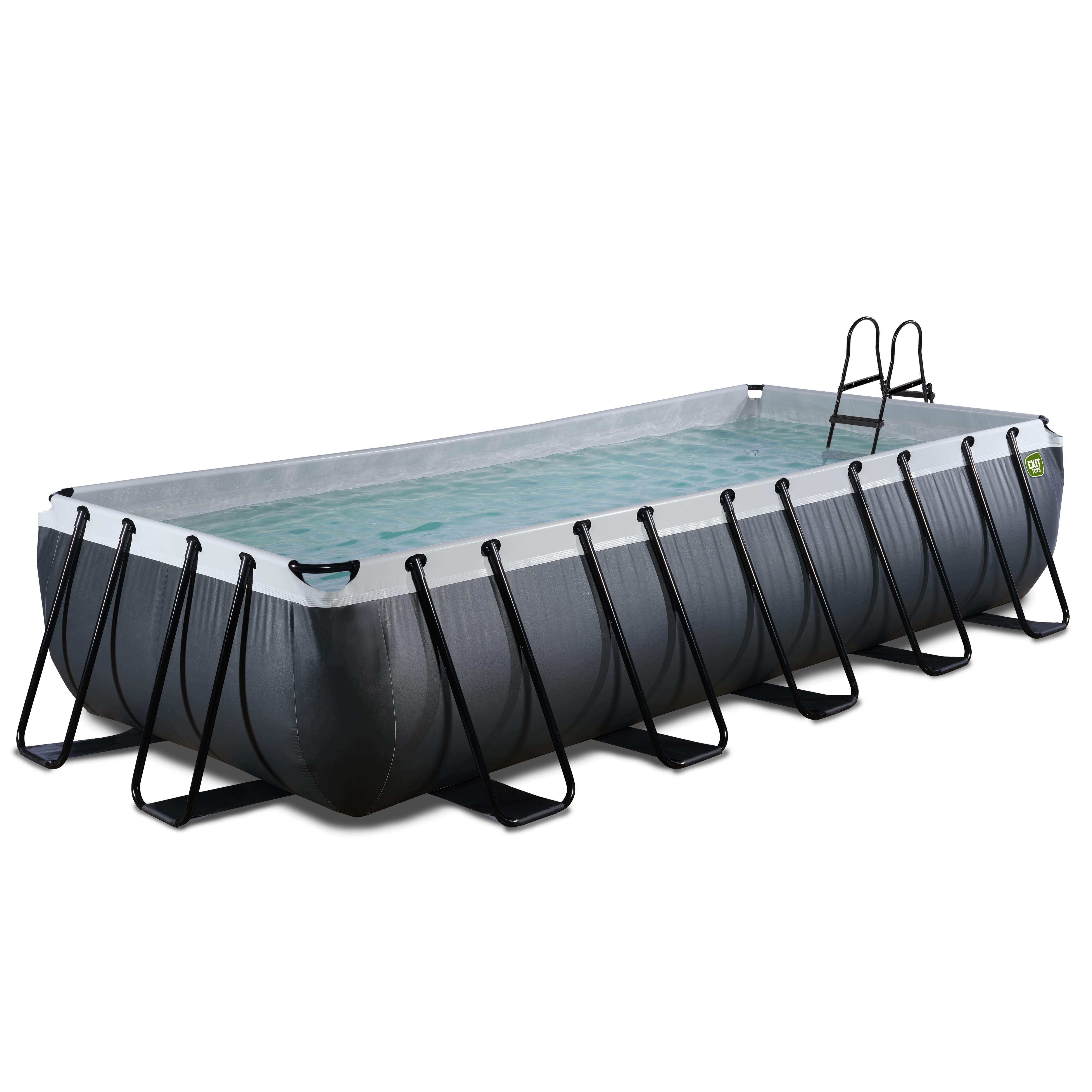 EXIT Black Leather Pool 540x250x100cm mit Filterpumpe - schwarz 
