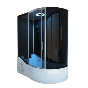 HOME DELUXE Duschkabine ALLIN 2IN1 - Schwarz Rechts 